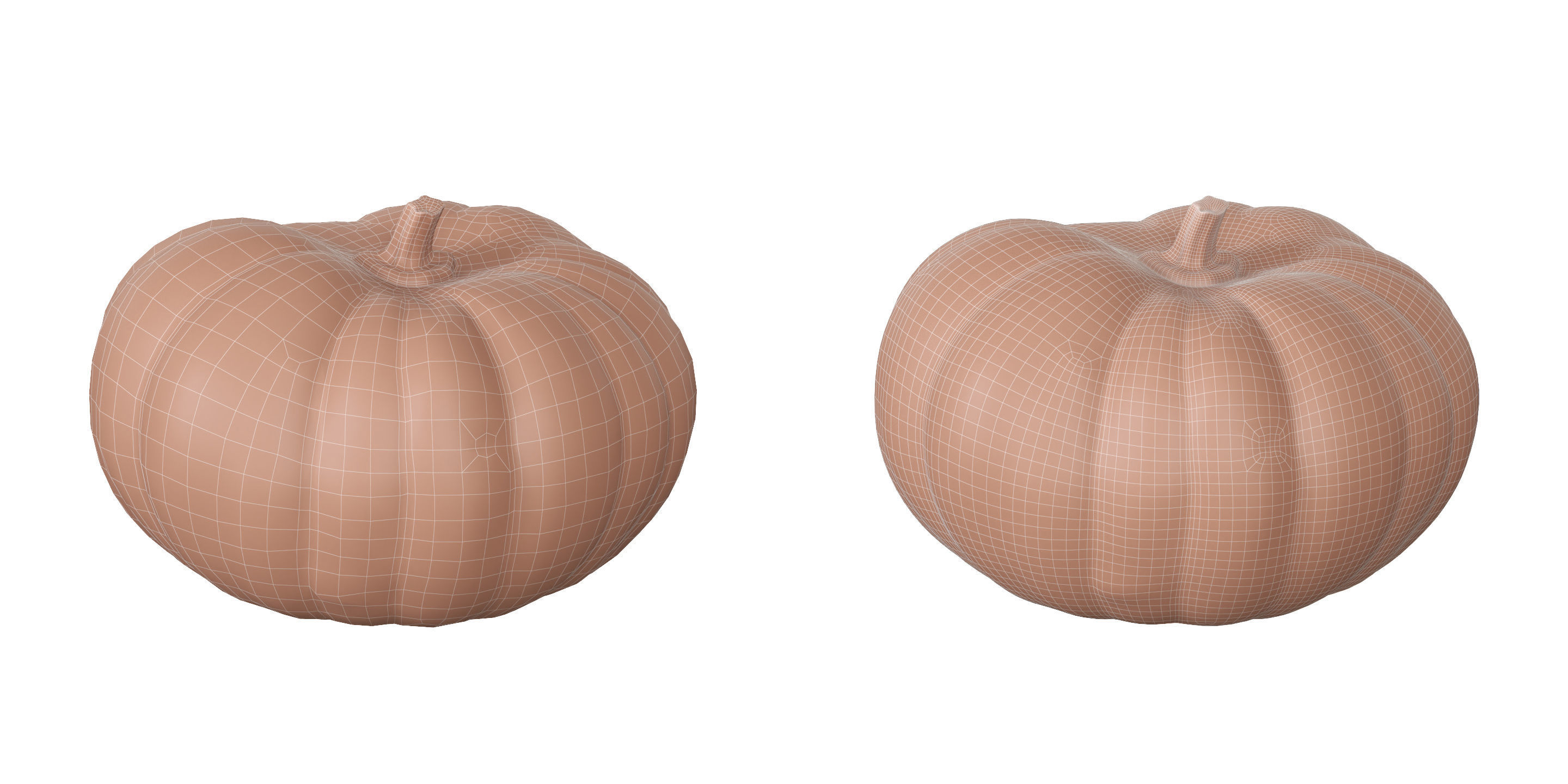 Photoscanned Kent Pumpkin Low-poly 3D model_9