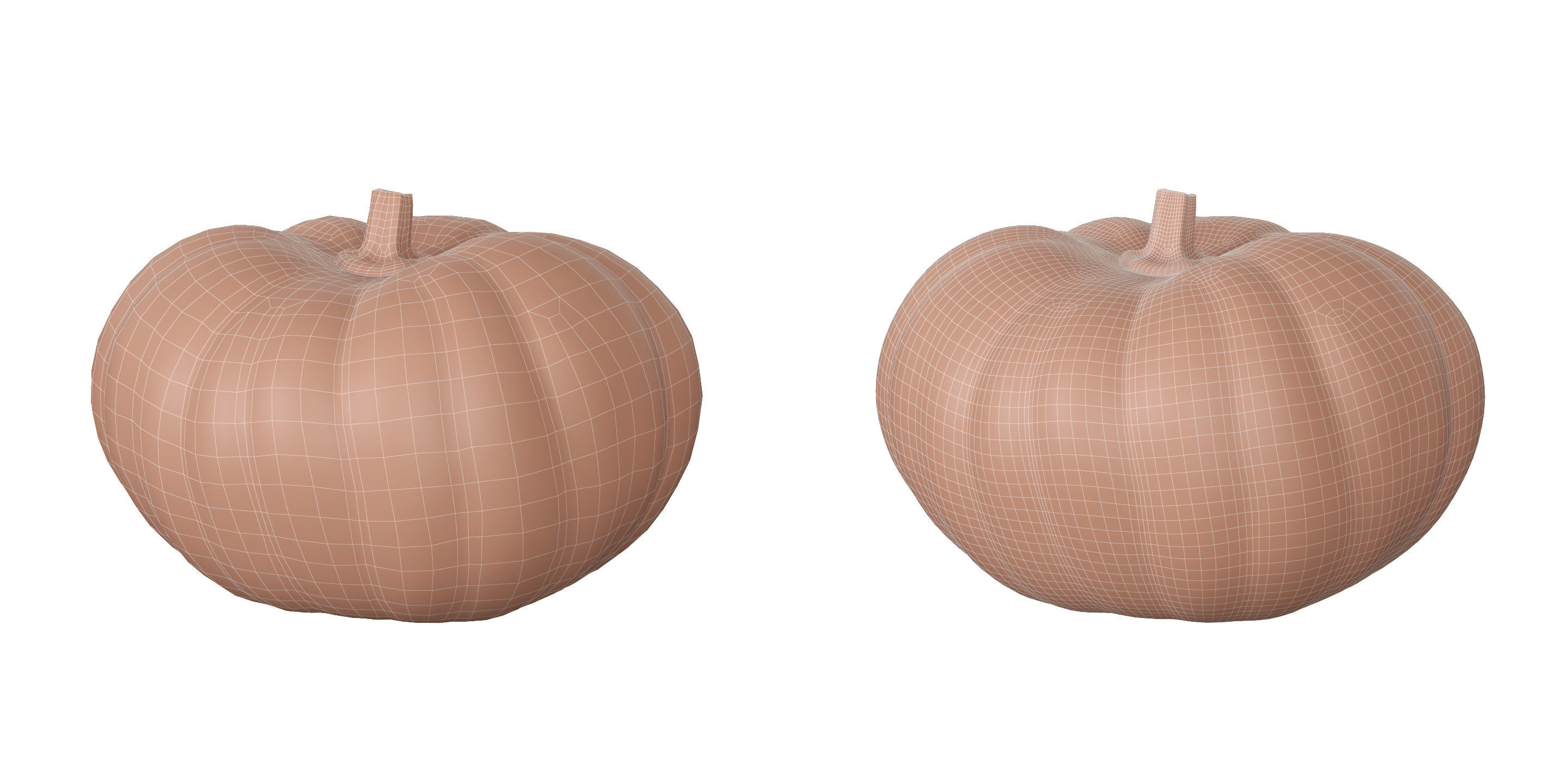 Photoscanned Kent Pumpkin Low-poly 3D model_8