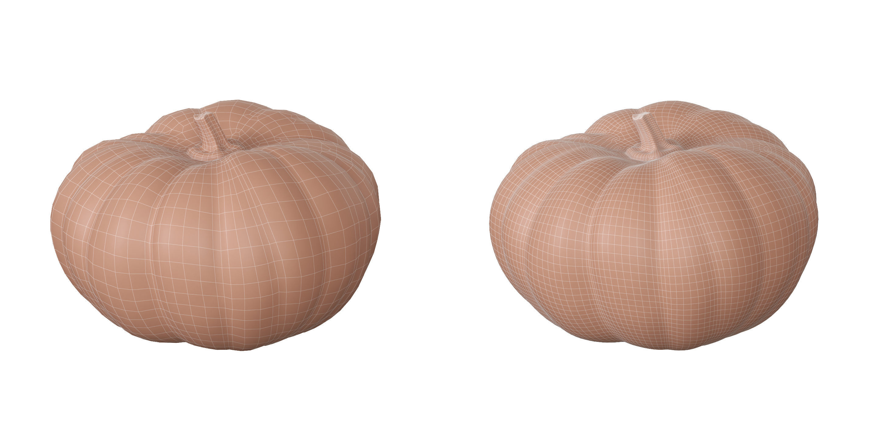 Photoscanned Kent Pumpkin Low-poly 3D model_10