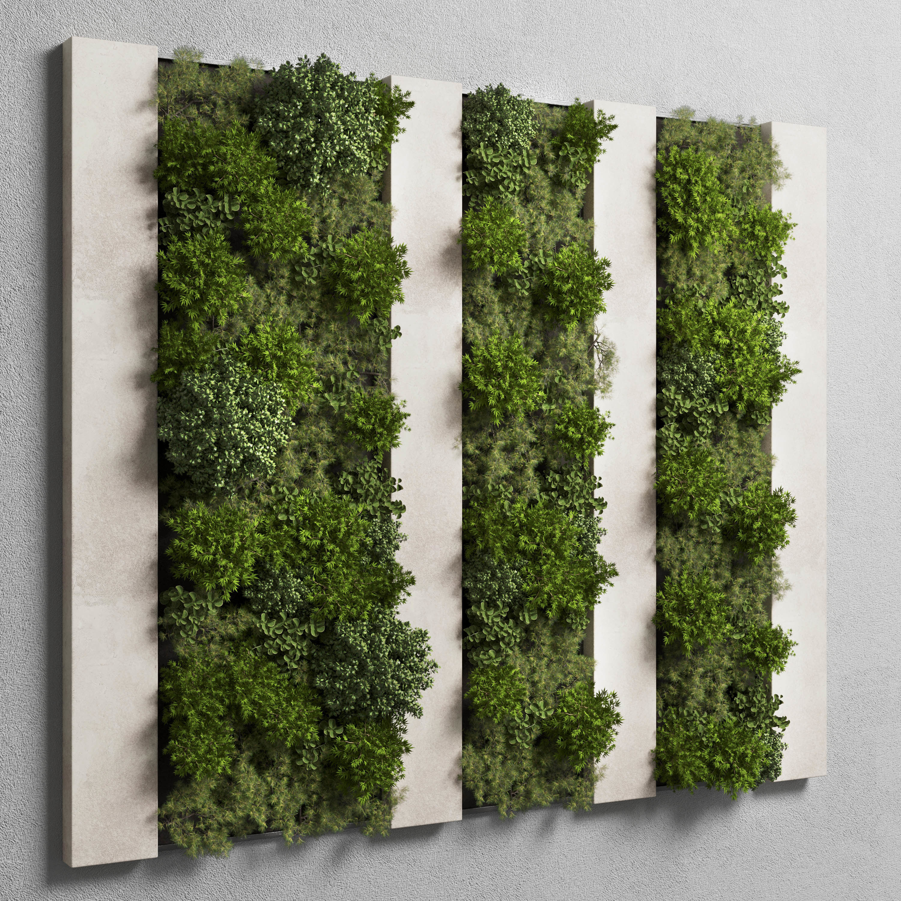  outdoor plant stand vertical garden wall concrete vase  3D model_1