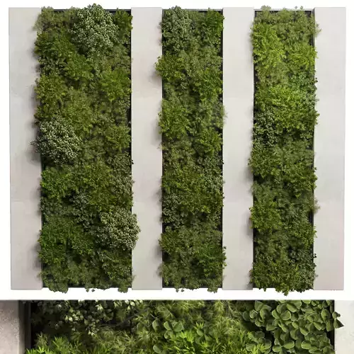  outdoor plant stand vertical garden wall concrete vase  3D model