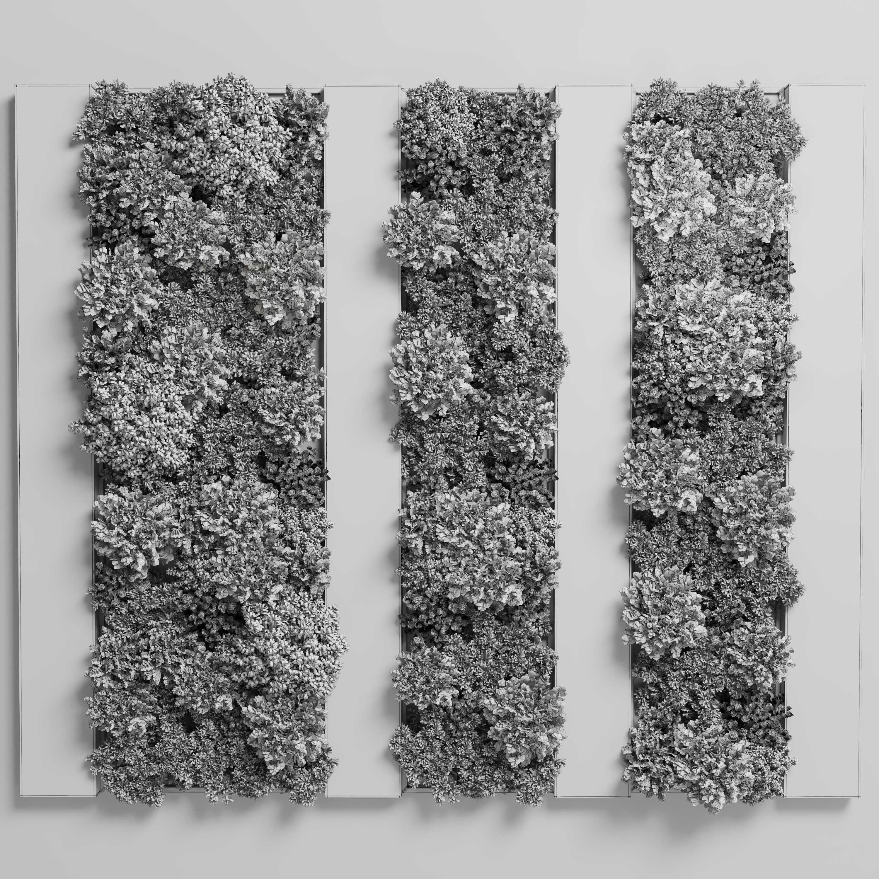  outdoor plant stand vertical garden wall concrete vase  3D model_4