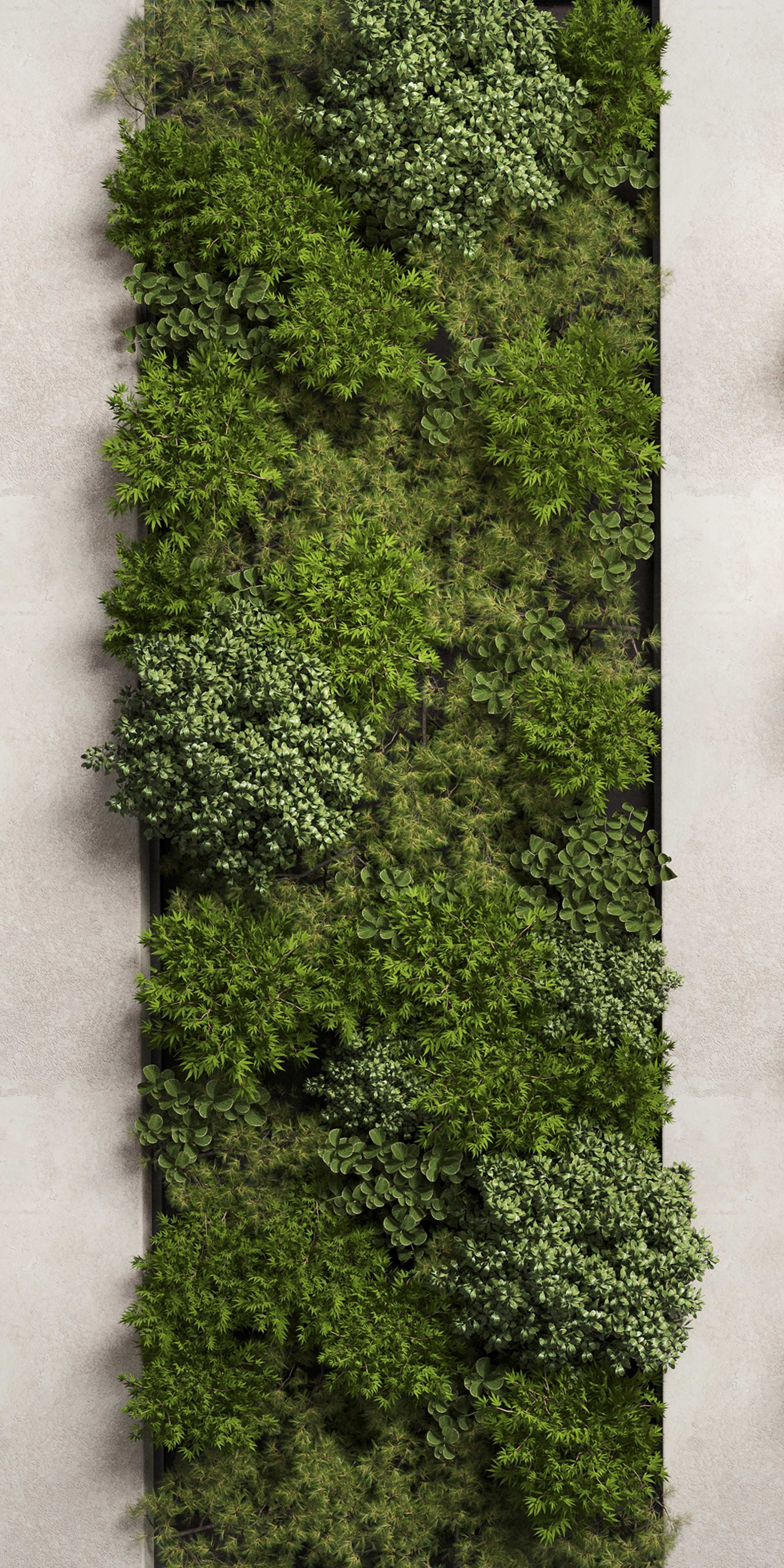  outdoor plant stand vertical garden wall concrete vase  3D model_3