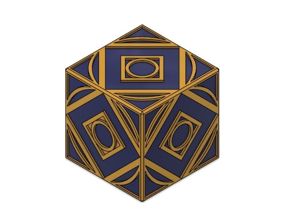 Holocron Jedi Inspired 3D print model_3