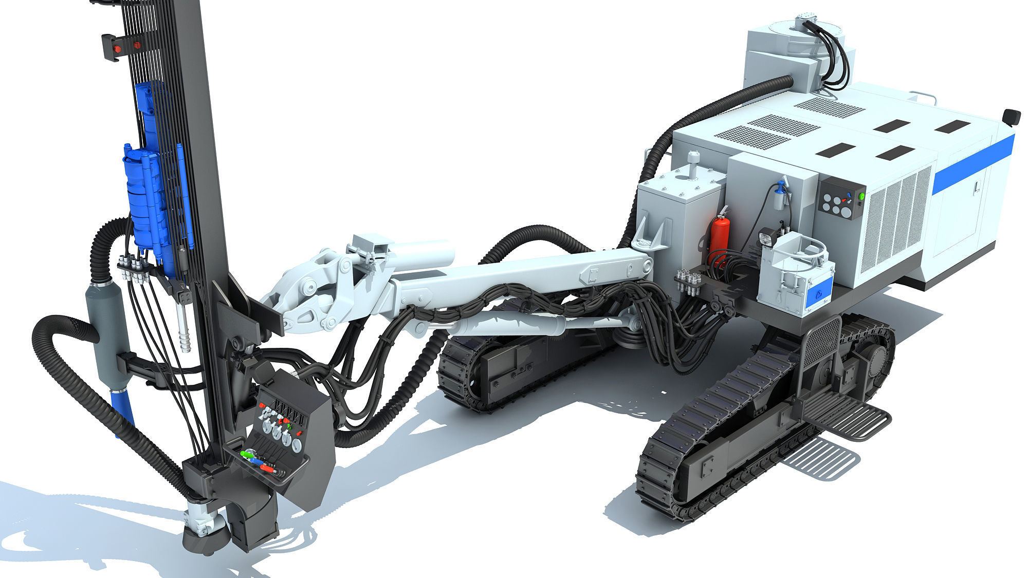 Rock Drilling Rig 3D model_11