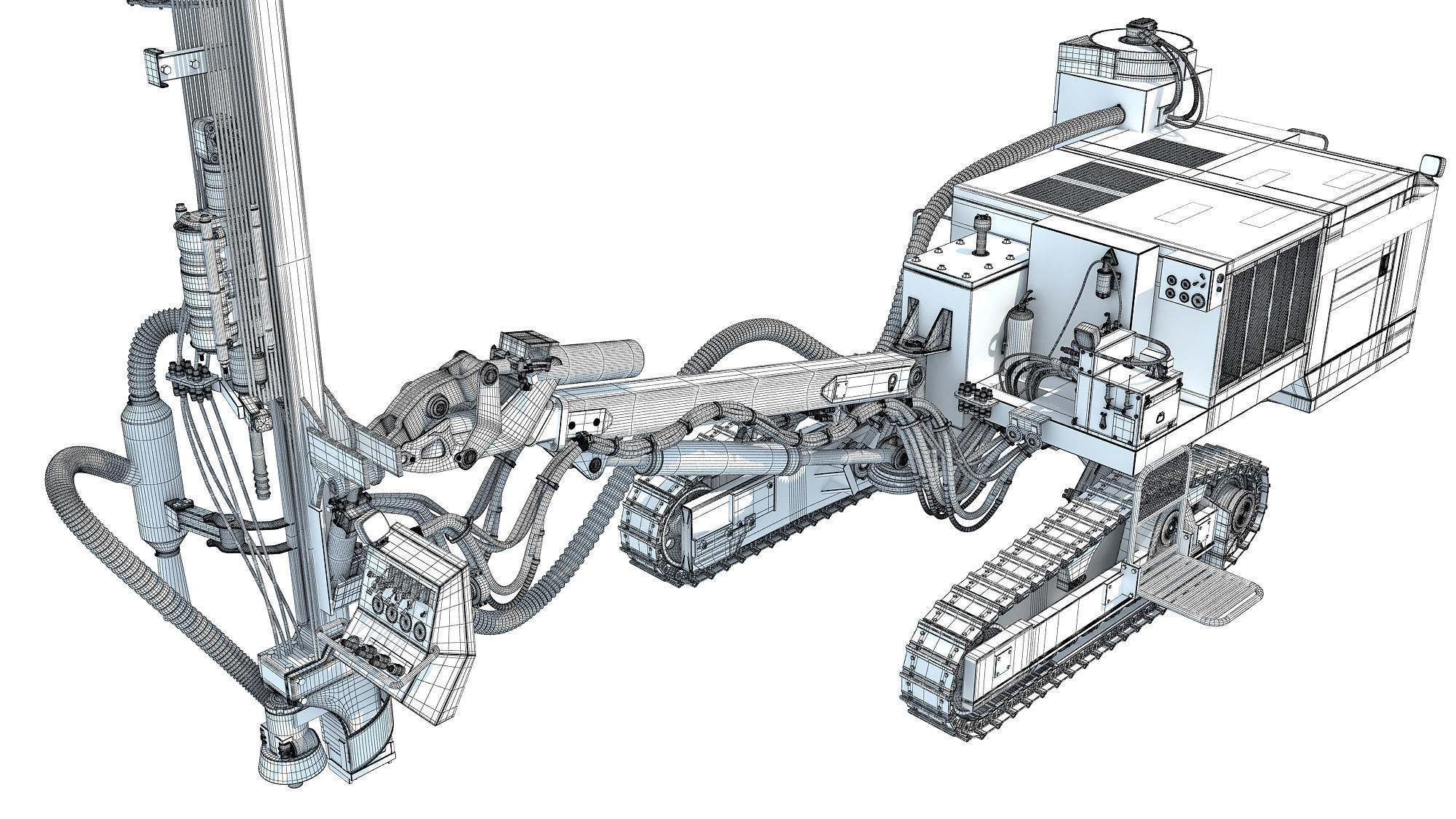 Rock Drilling Rig 3D model_22