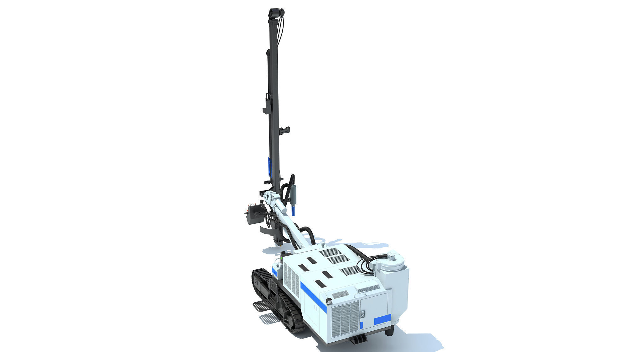 Rock Drilling Rig 3D model_4