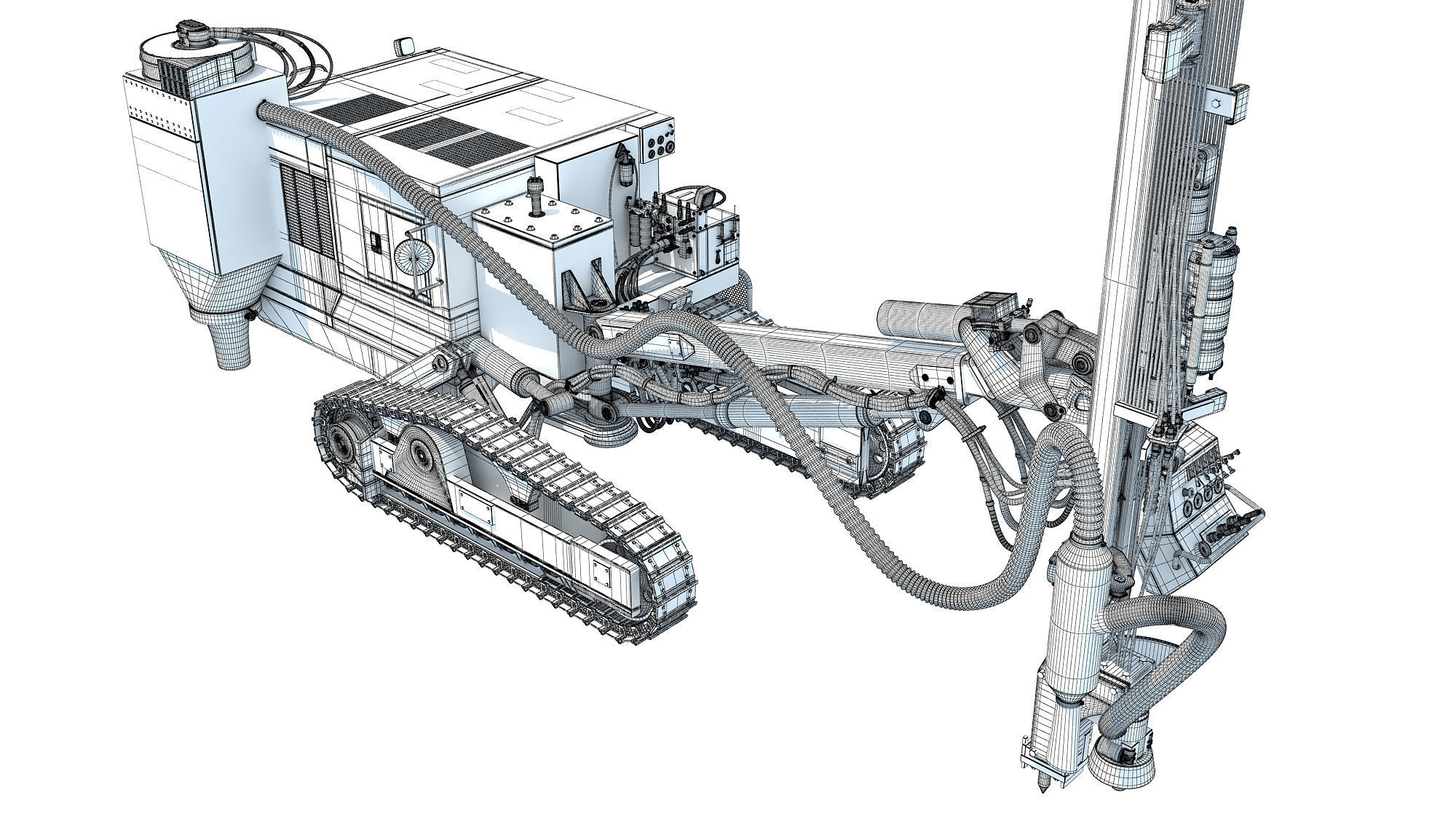 Rock Drilling Rig 3D model_24