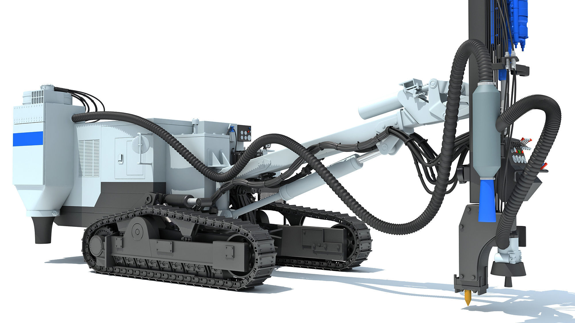 Rock Drilling Rig 3D model_15