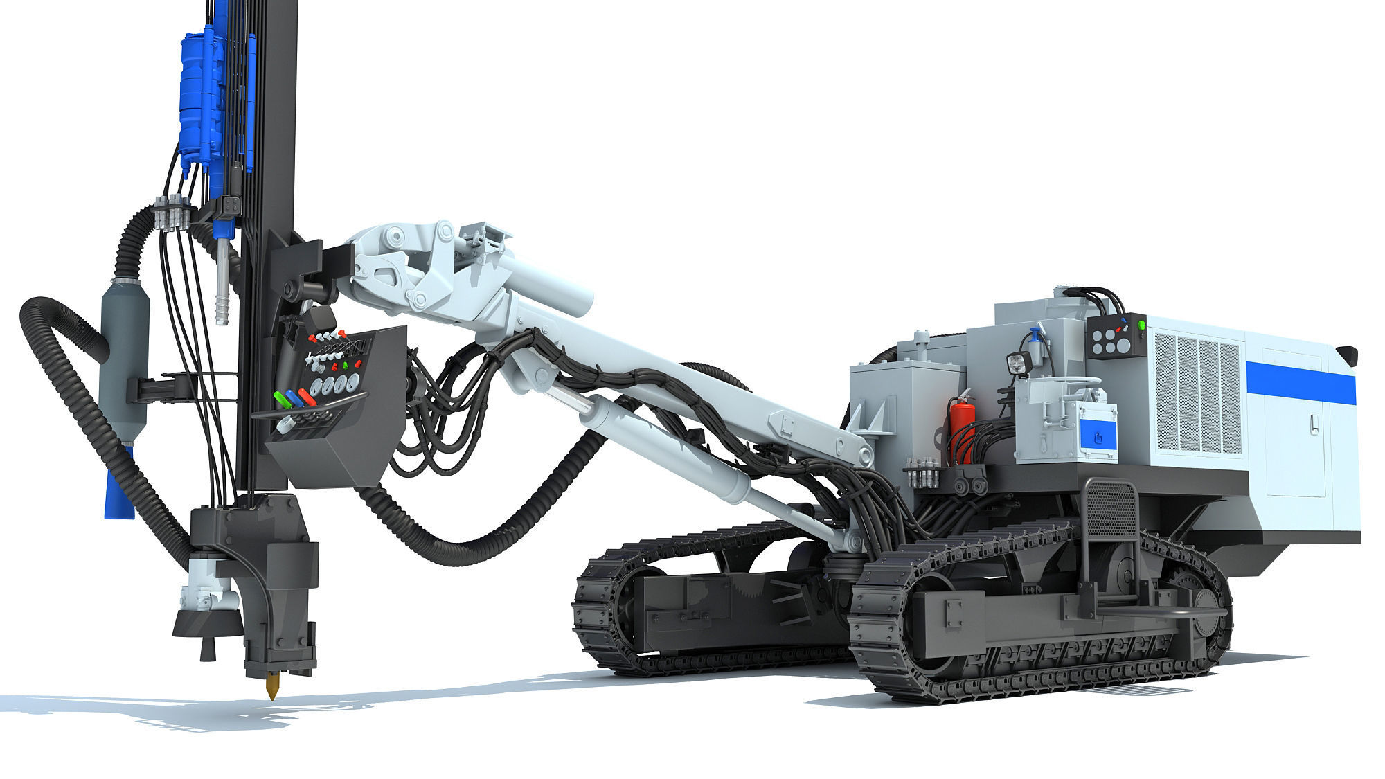 Rock Drilling Rig 3D model_10