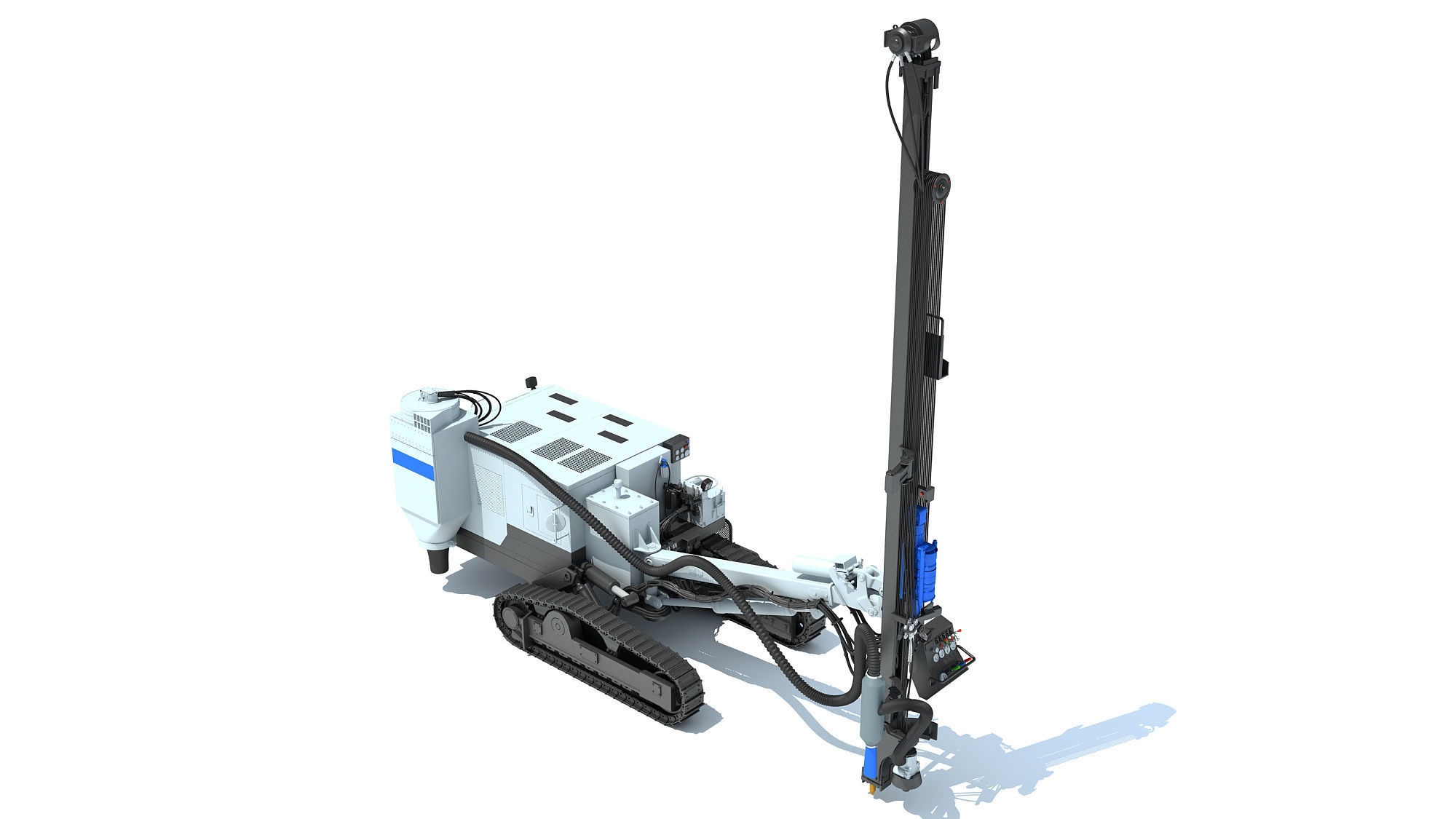 Rock Drilling Rig 3D model_8
