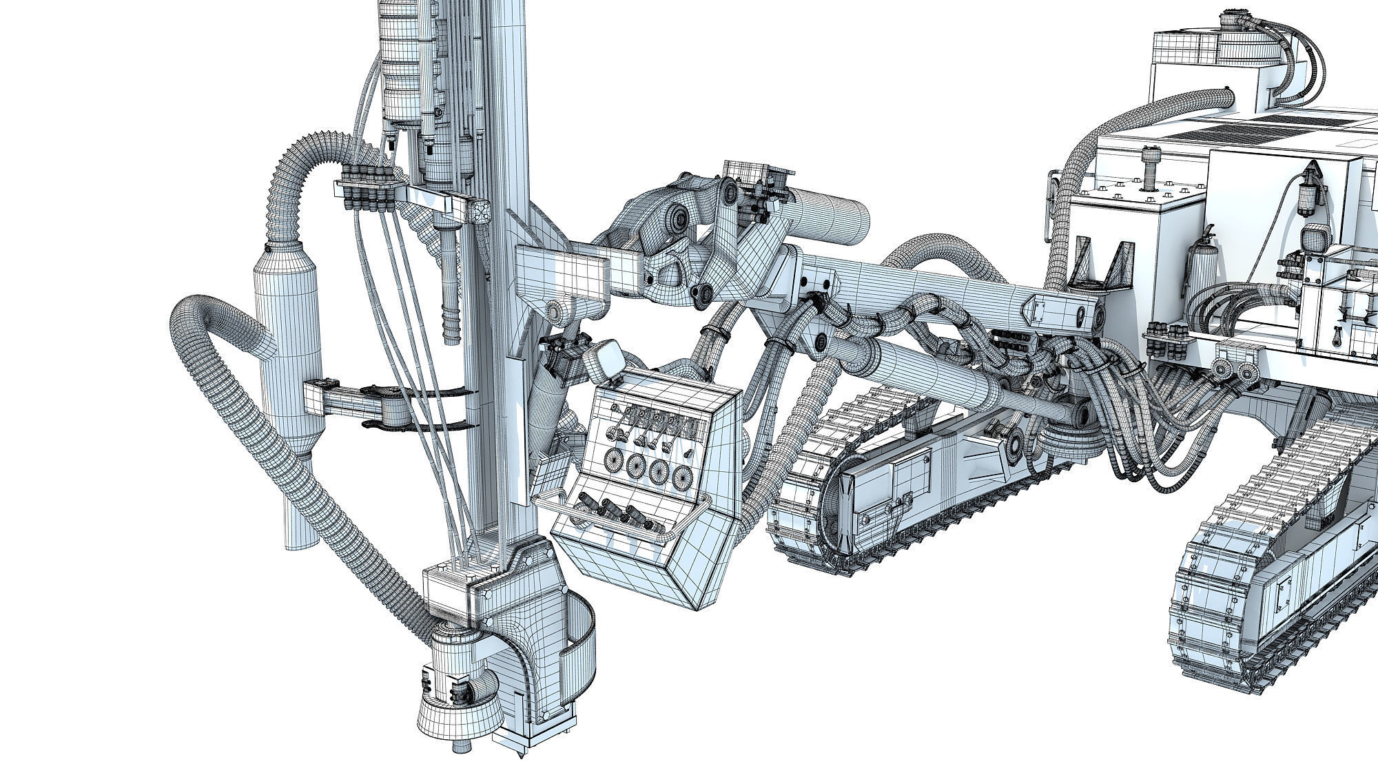 Rock Drilling Rig 3D model_25