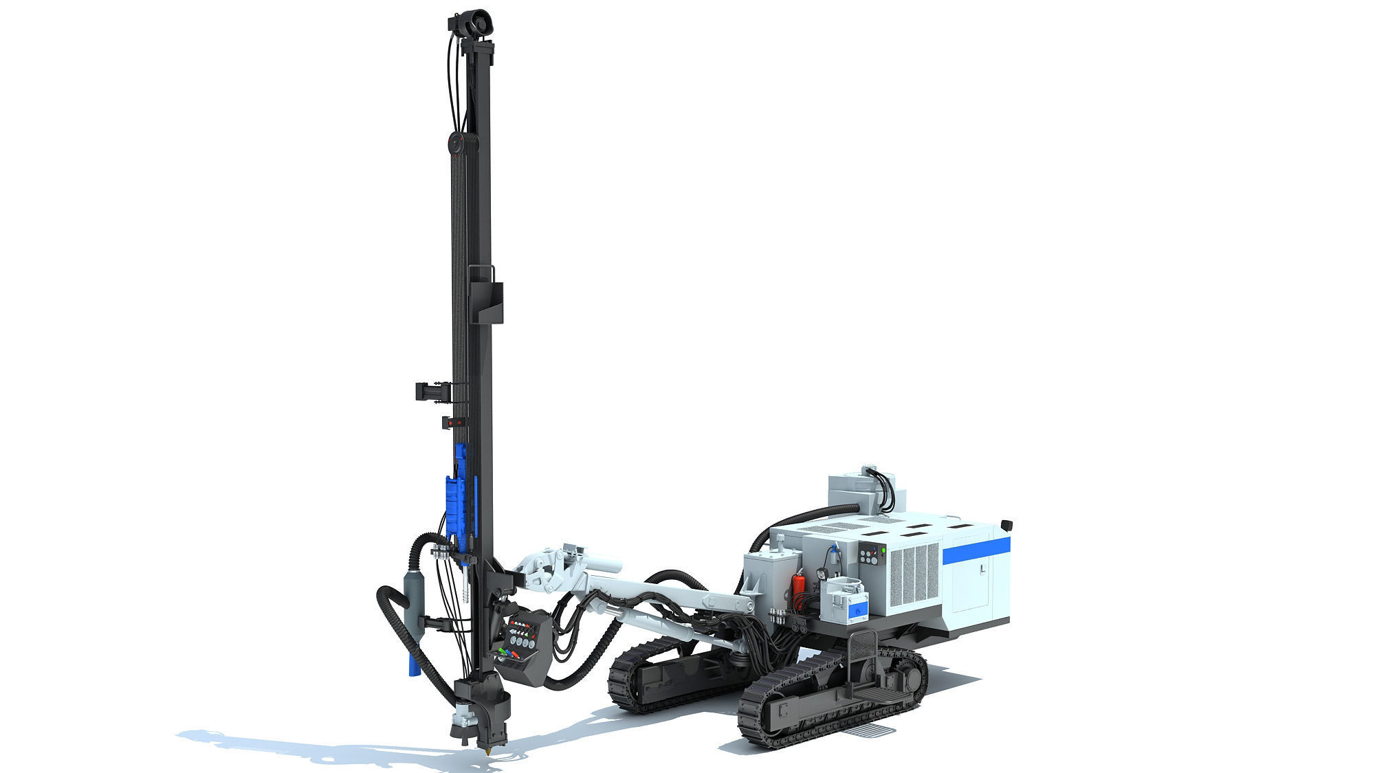 Rock Drilling Rig 3D model_1