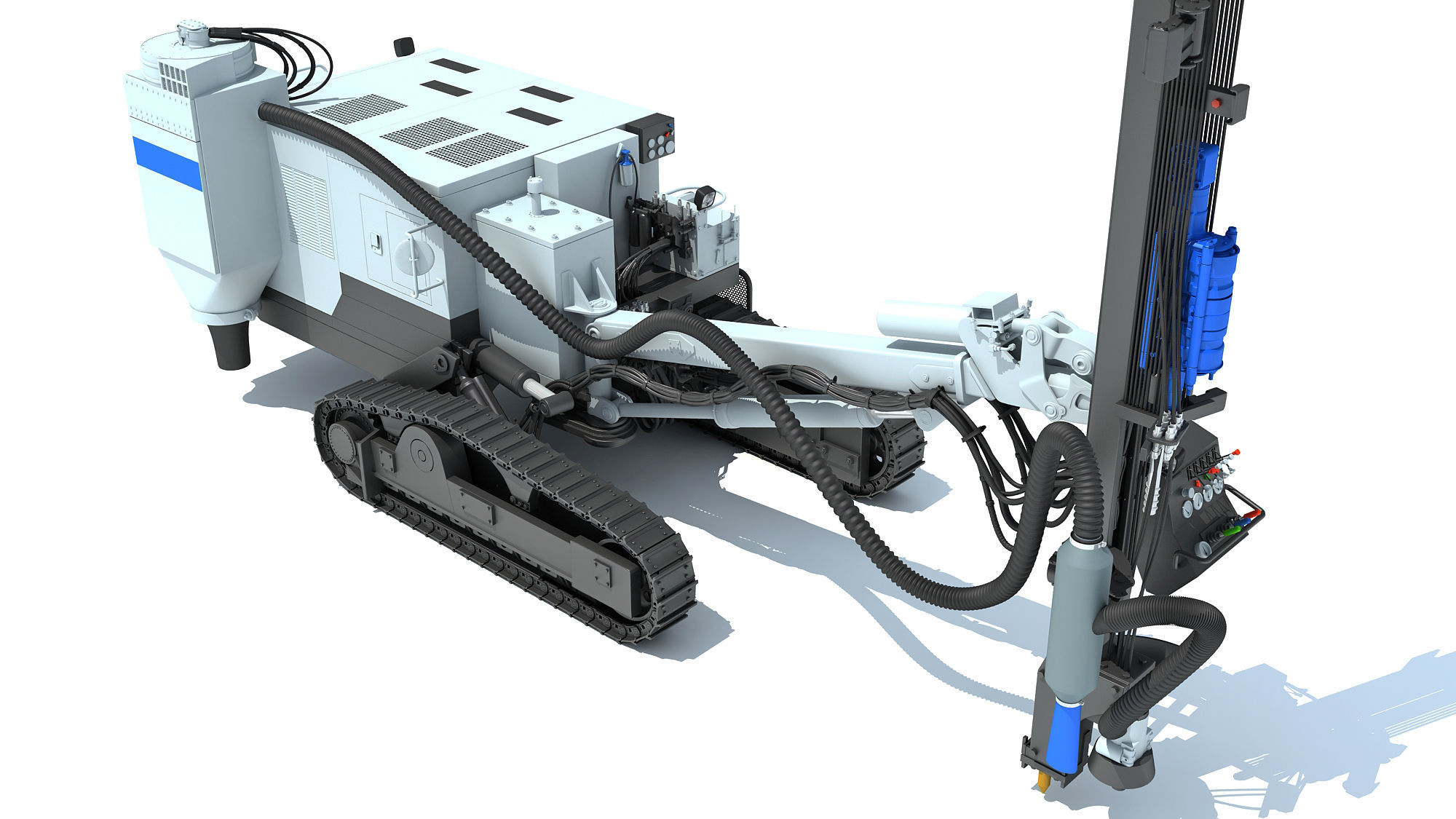 Rock Drilling Rig 3D model_16