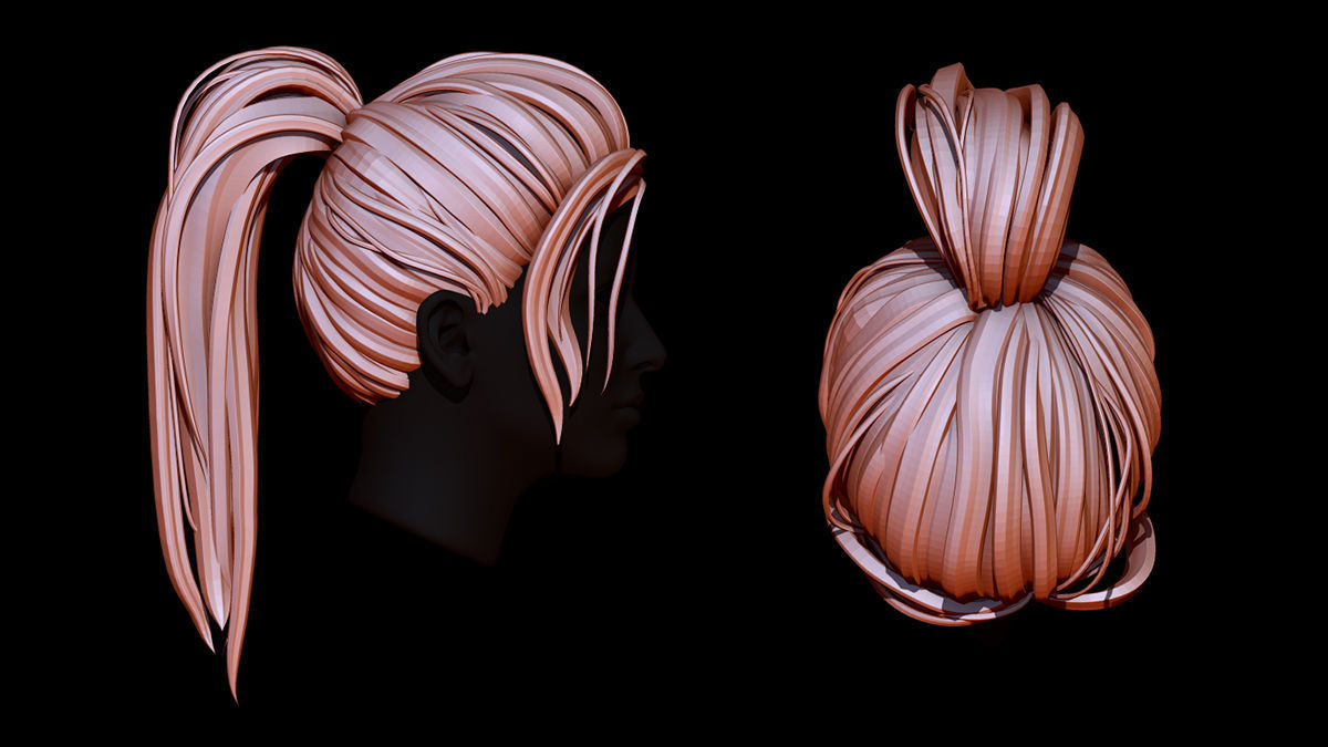 Hair Strands 3 3D model_1