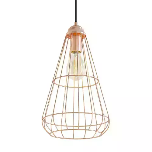 GOLD GEOMETRIC CAGE PENDANT