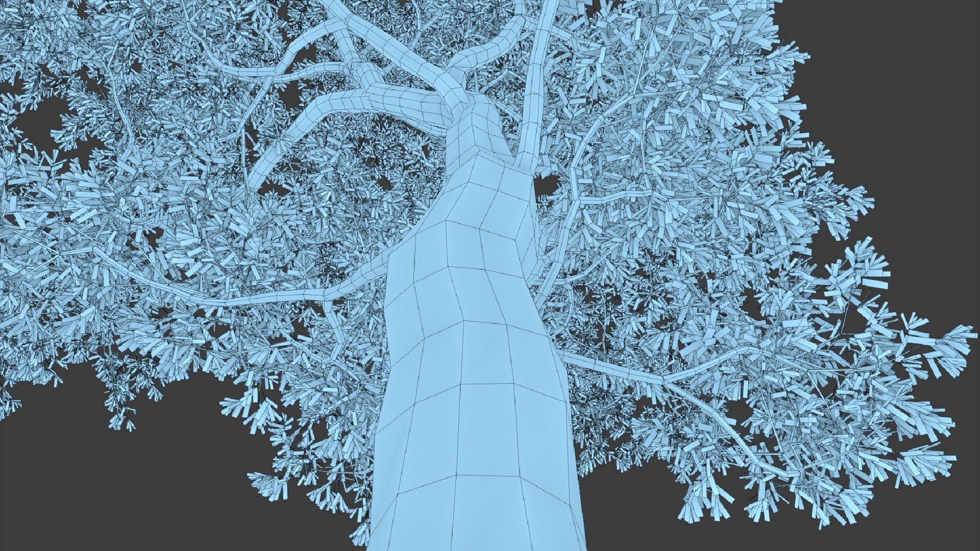 Eucalyptus Willow Trees Low-poly 3D model_6