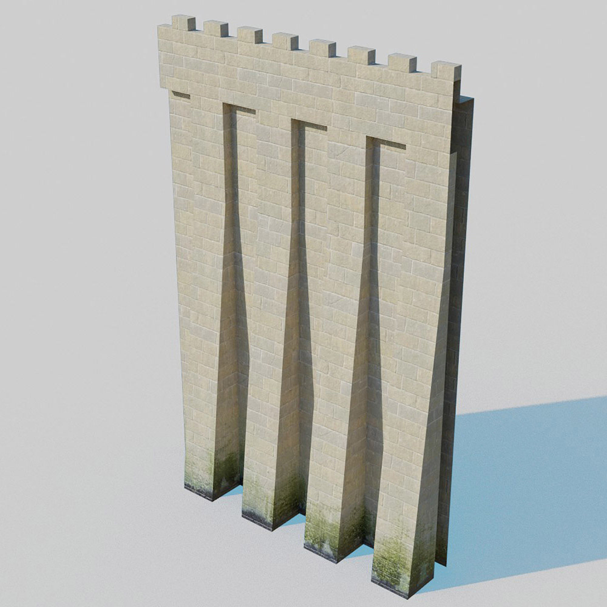 Castle Kit Bash Low-poly 3D model_5