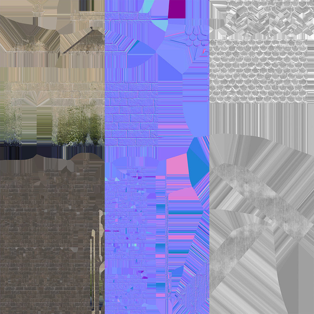 Castle Kit Bash Low-poly 3D model_17