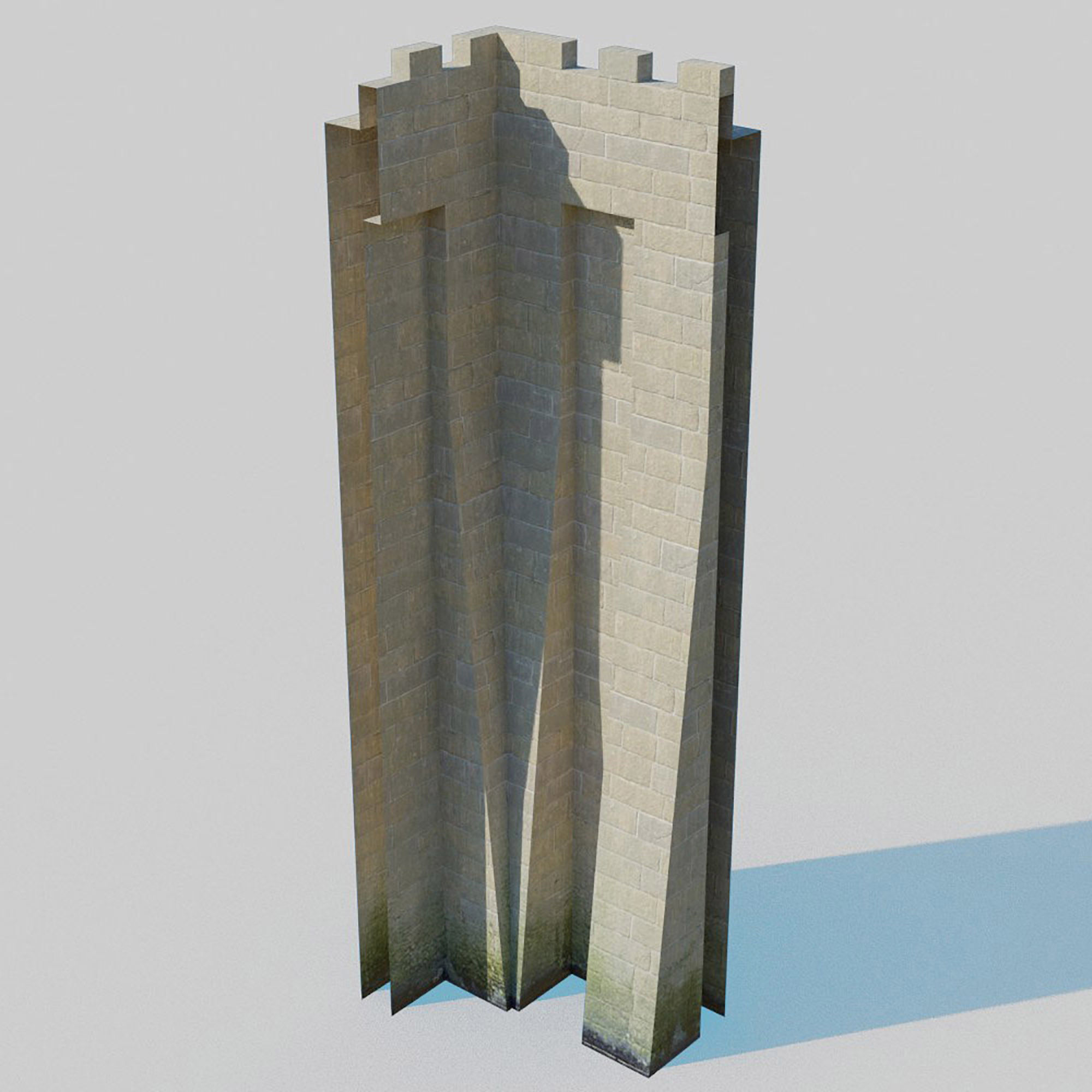 Castle Kit Bash Low-poly 3D model_3