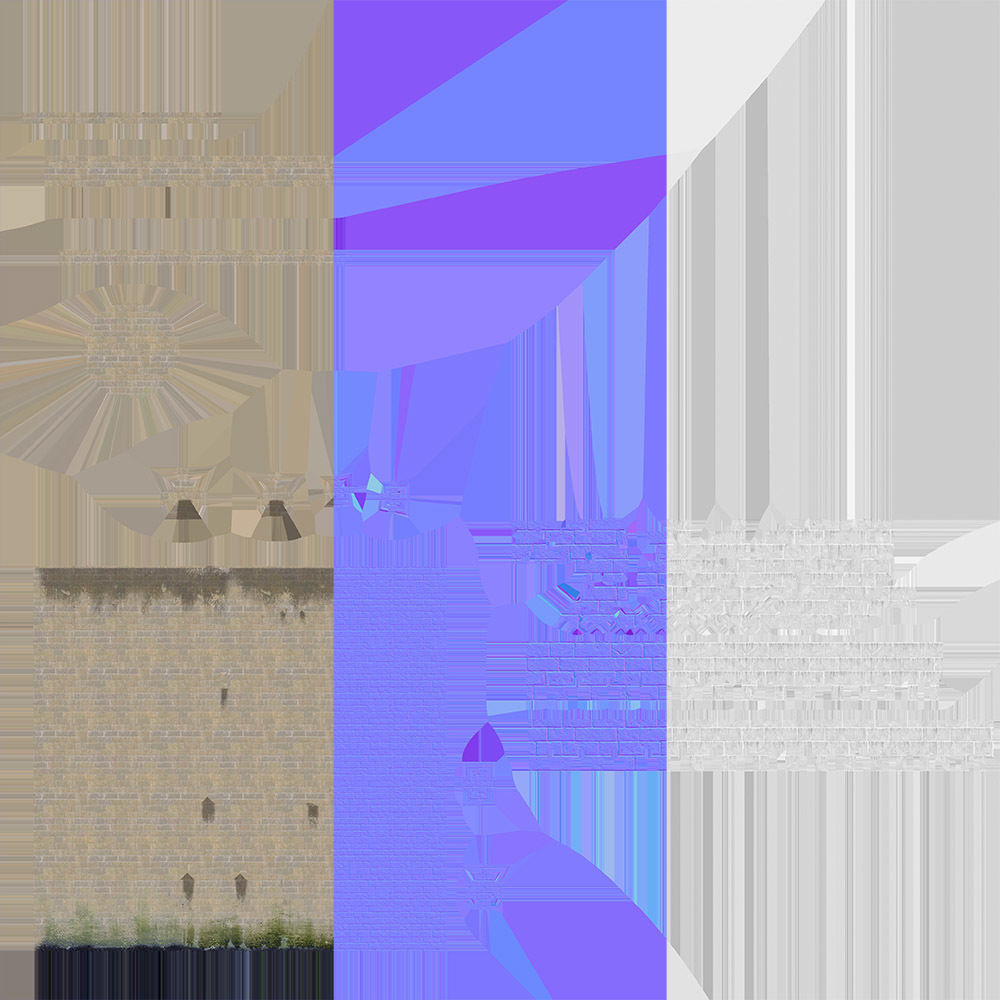 Castle Kit Bash Low-poly 3D model_20