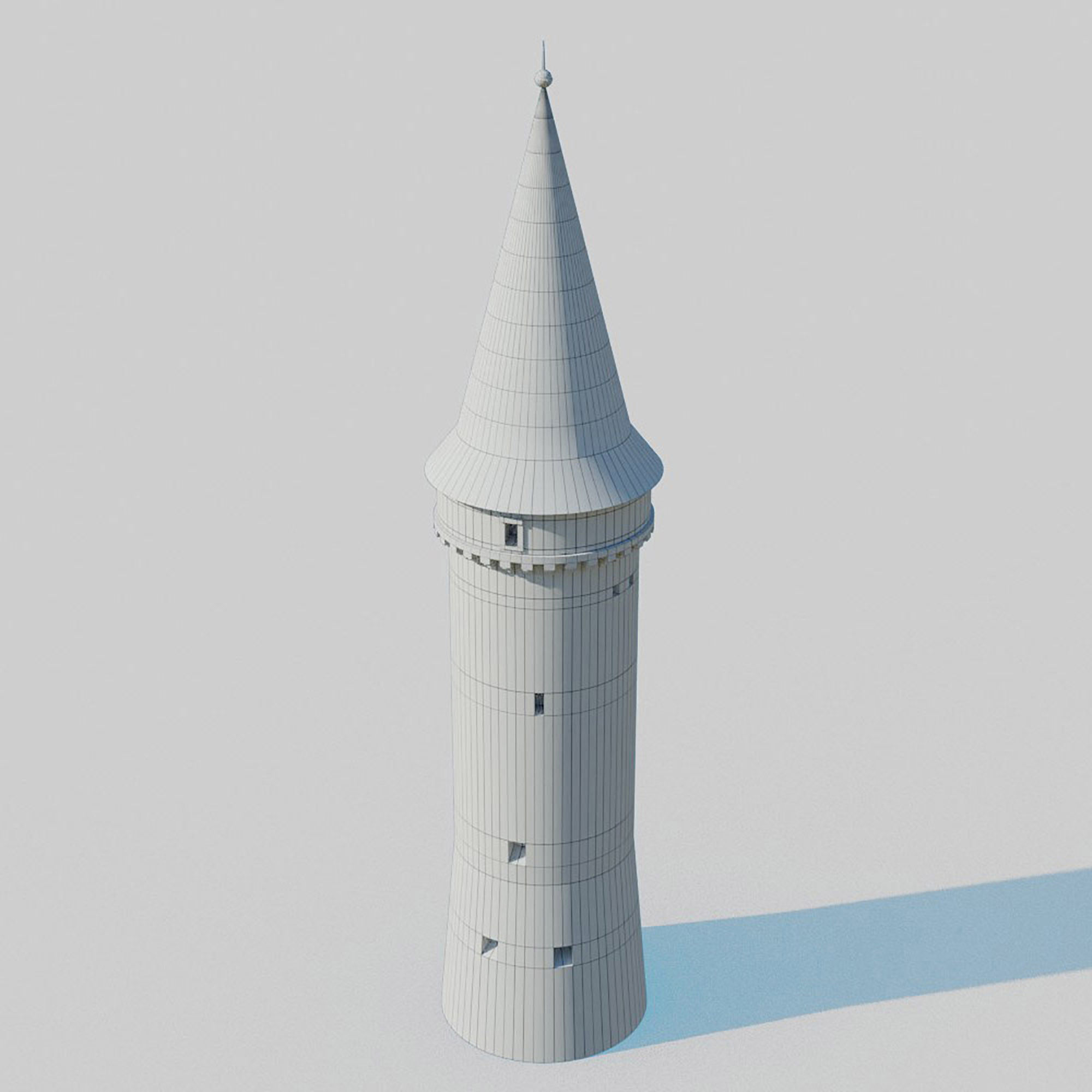 Castle Kit Bash Low-poly 3D model_10