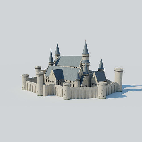 Castle Kit Bash Low-poly 3D model