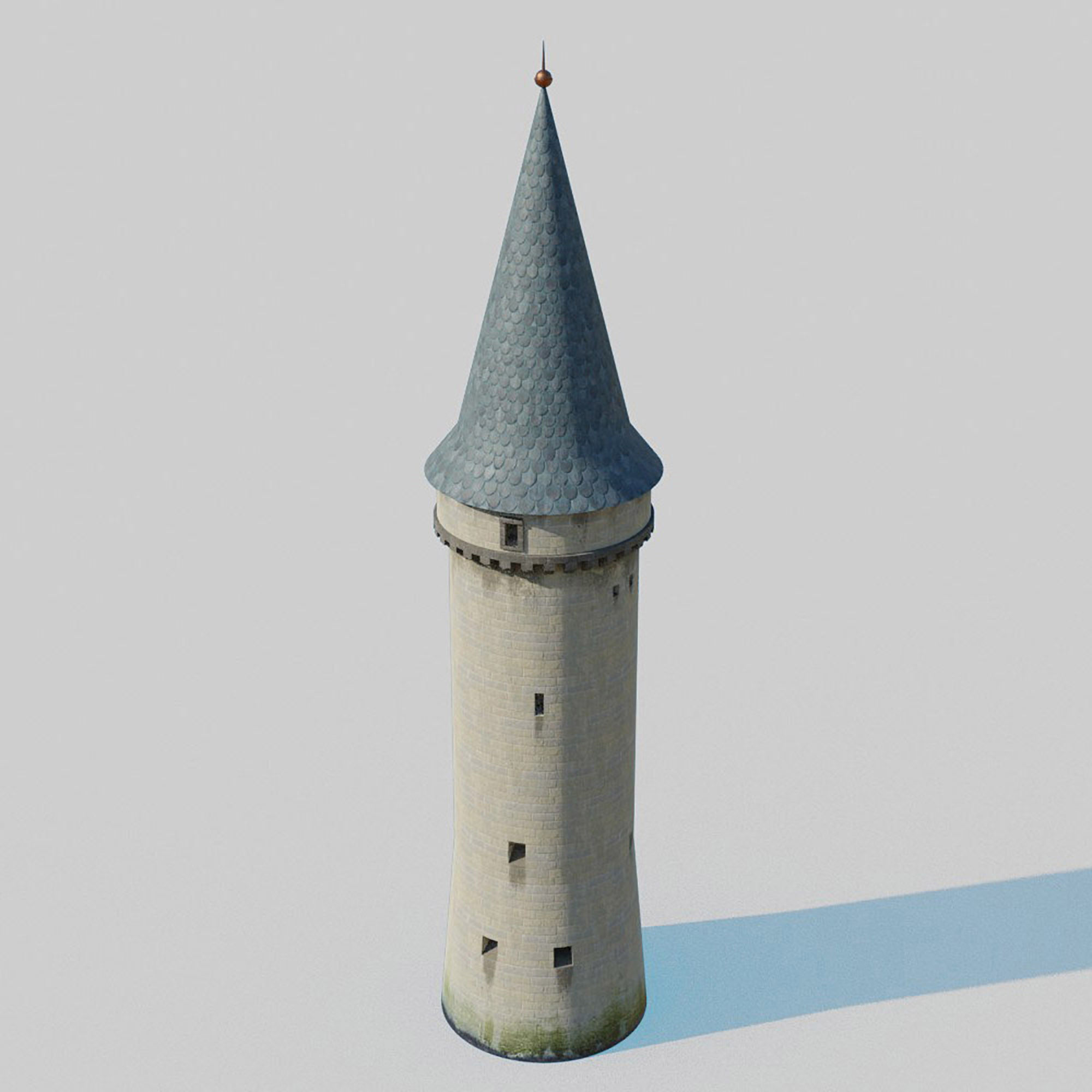 Castle Kit Bash Low-poly 3D model_9