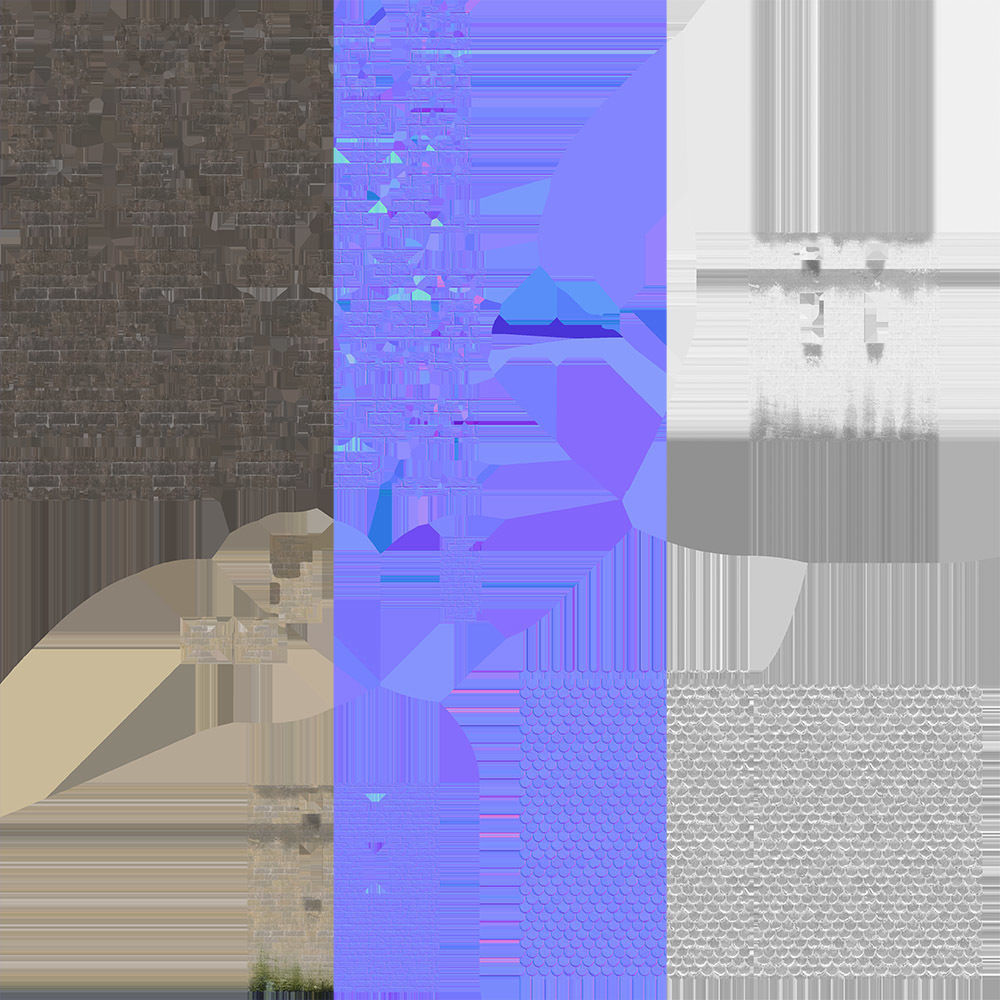 Castle Kit Bash Low-poly 3D model_19