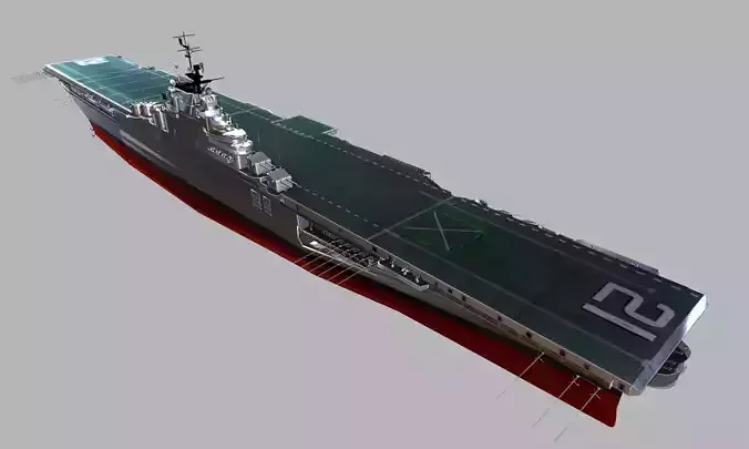 AirCraft Carrier TP-18 Low-poly 3D model