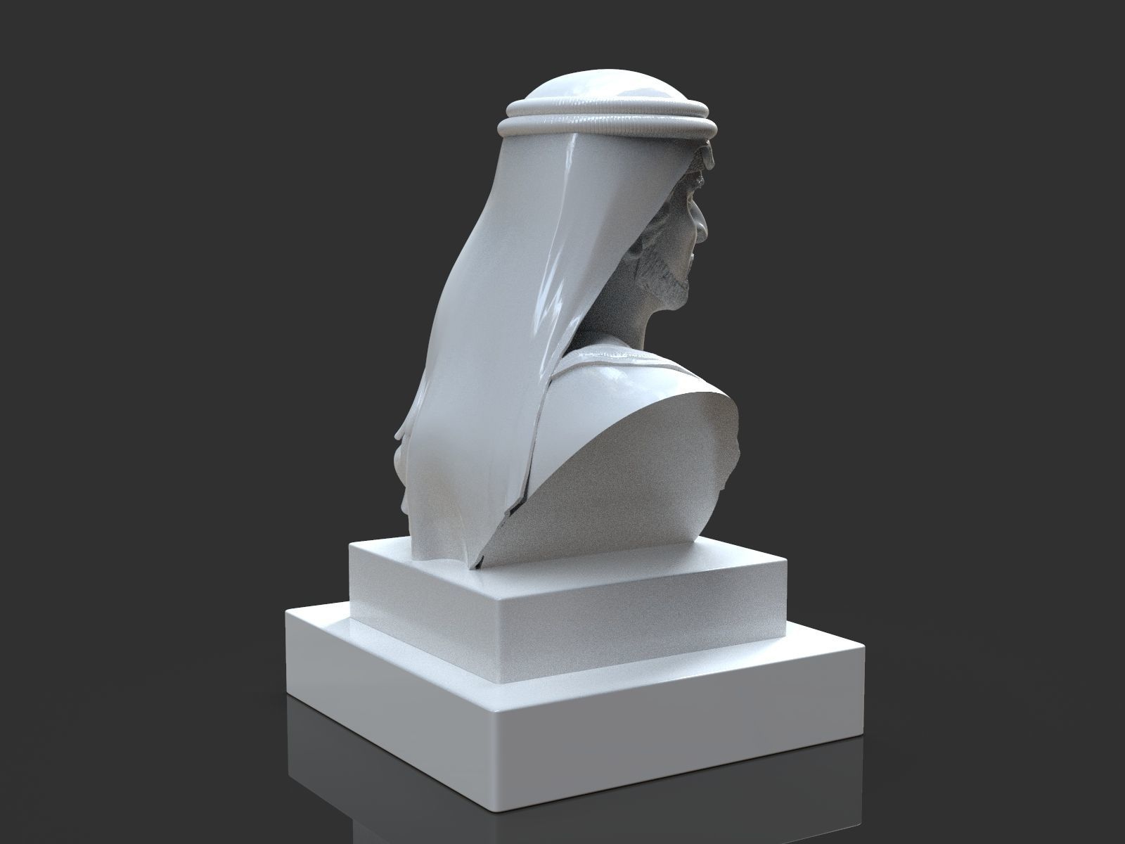 Hamdam Bin Mohamed Al Maktoum Bust 3D print model_6