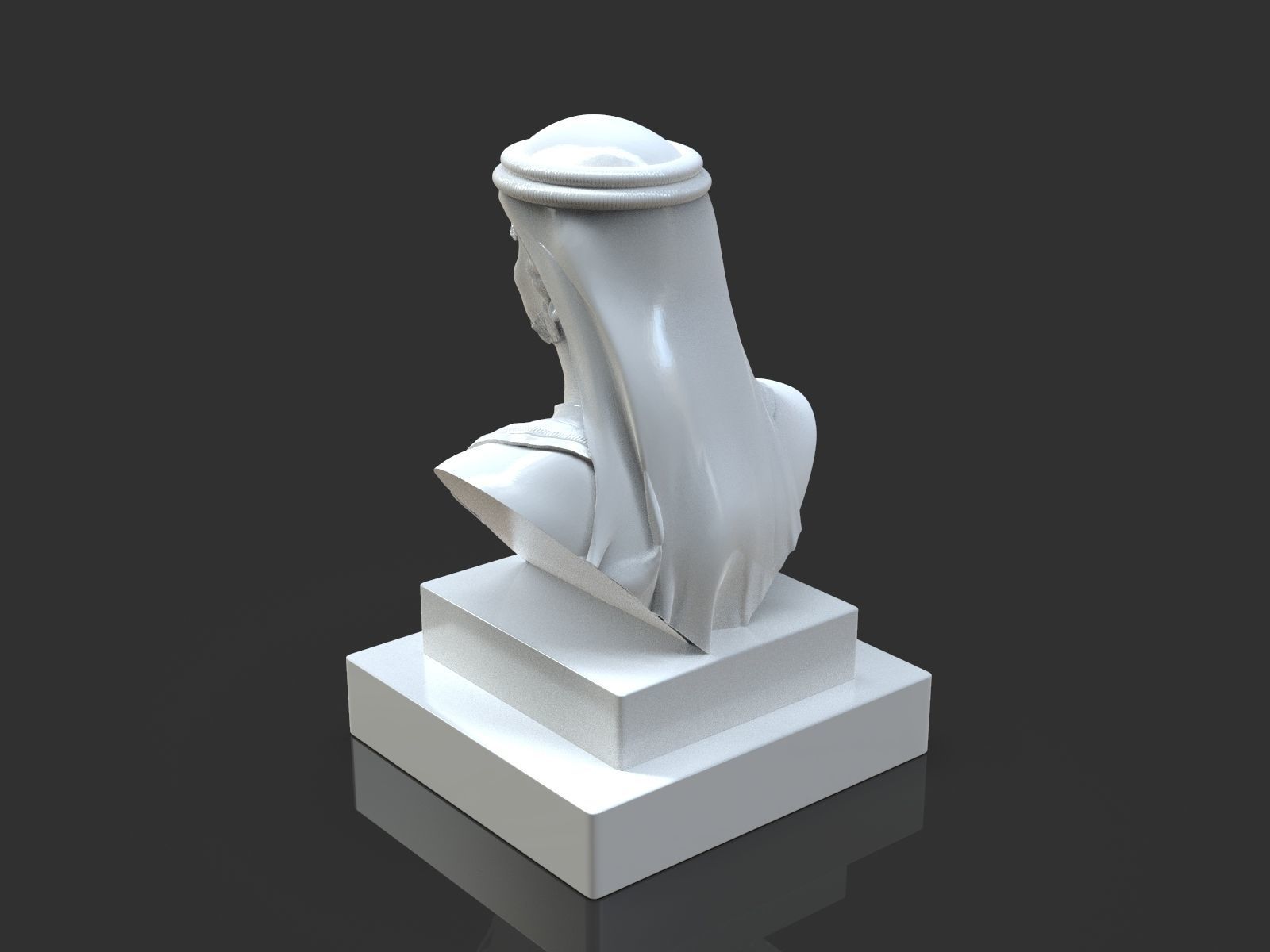 Hamdam Bin Mohamed Al Maktoum Bust 3D print model_14