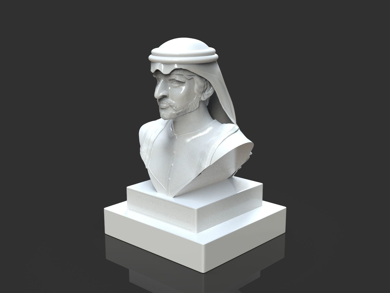 Hamdam Bin Mohamed Al Maktoum Bust 3D print model_10