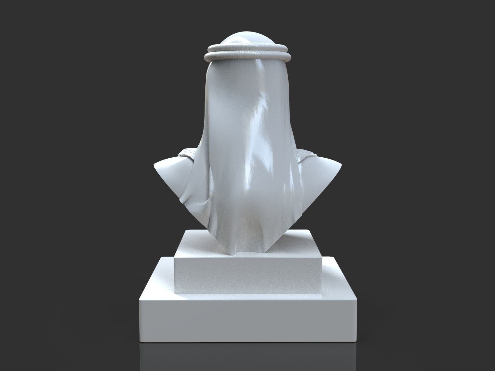 Hamdam Bin Mohamed Al Maktoum Bust 3D print model_7