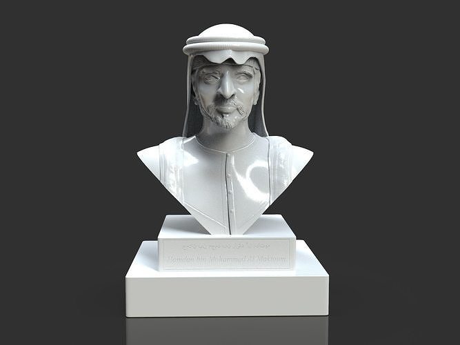Hamdam Bin Mohamed Al Maktoum Bust 3D print model
