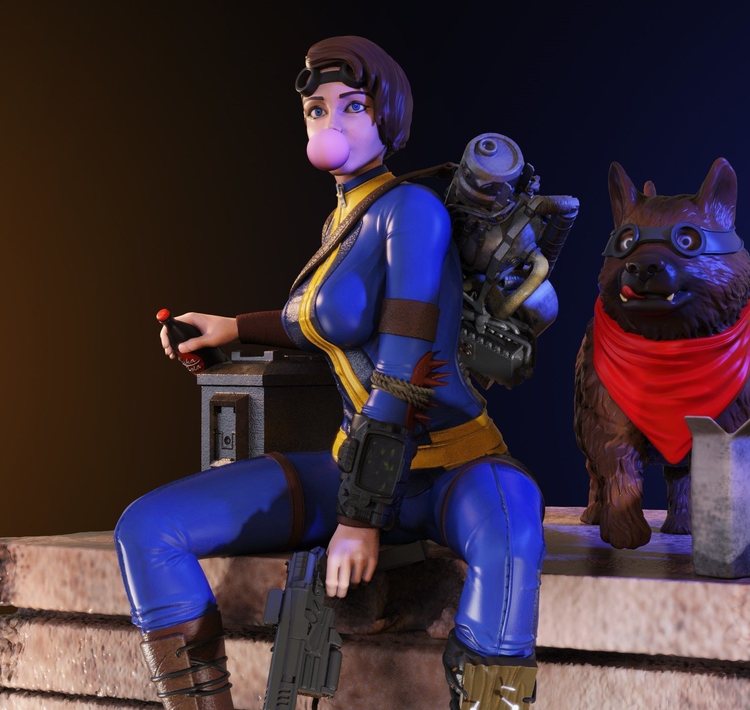 Fallout Girl 3D print model_1