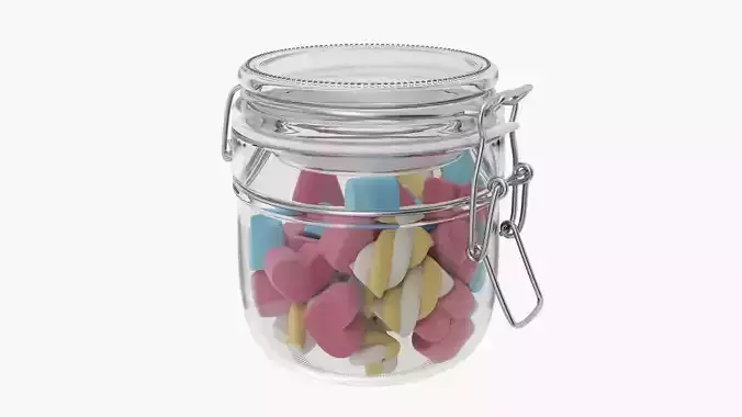 Kitchen glass jar with contents 20