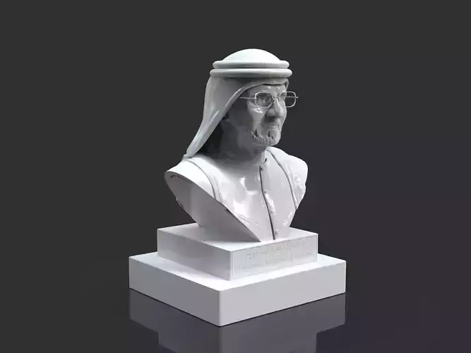 Mohammed bin Rashid Al Maktoum Bust 3D print model