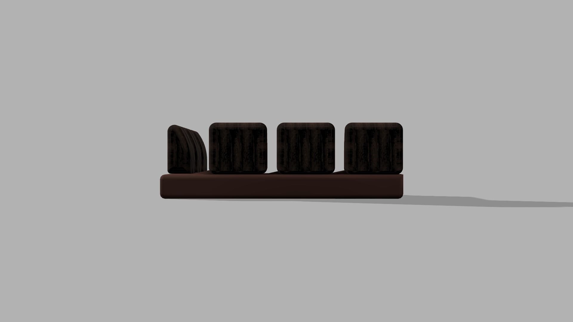 black sofa  3D model_5