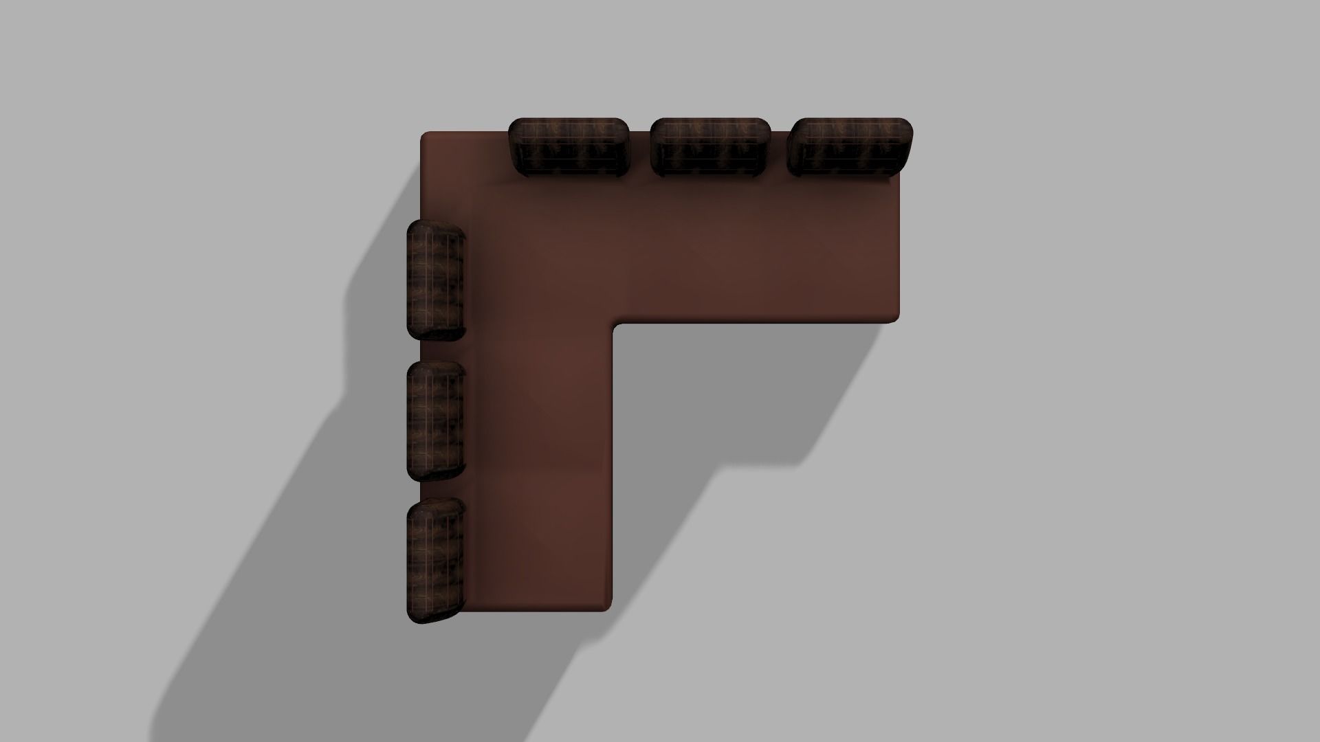 black sofa  3D model_3