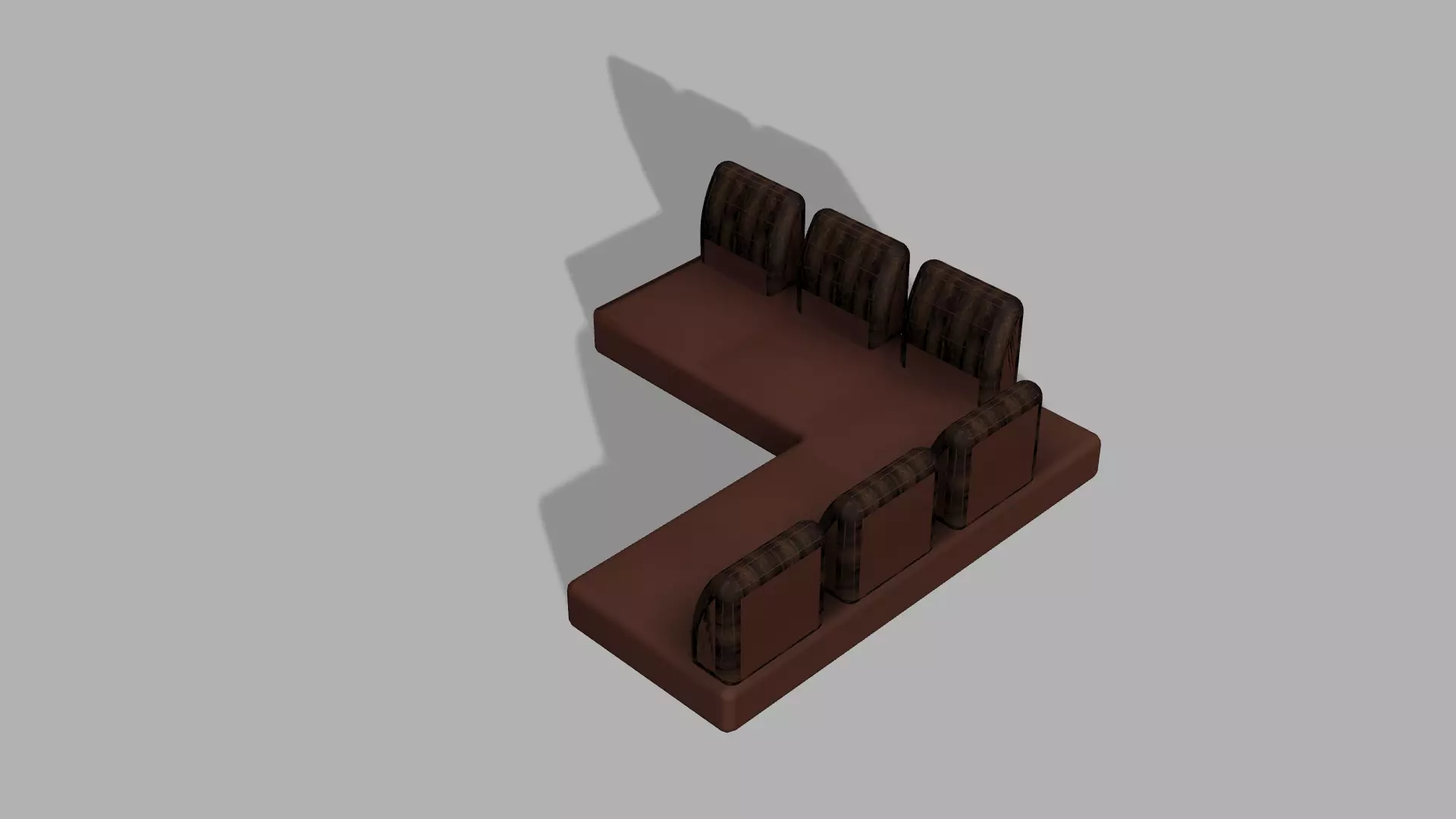 black sofa  3D model_0
