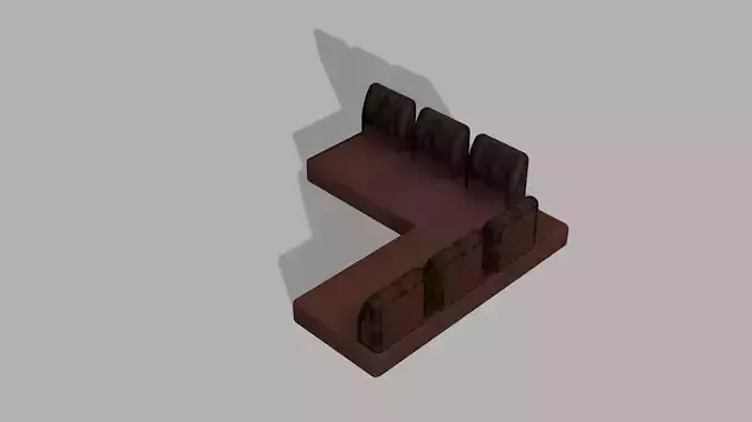 black sofa  3D model