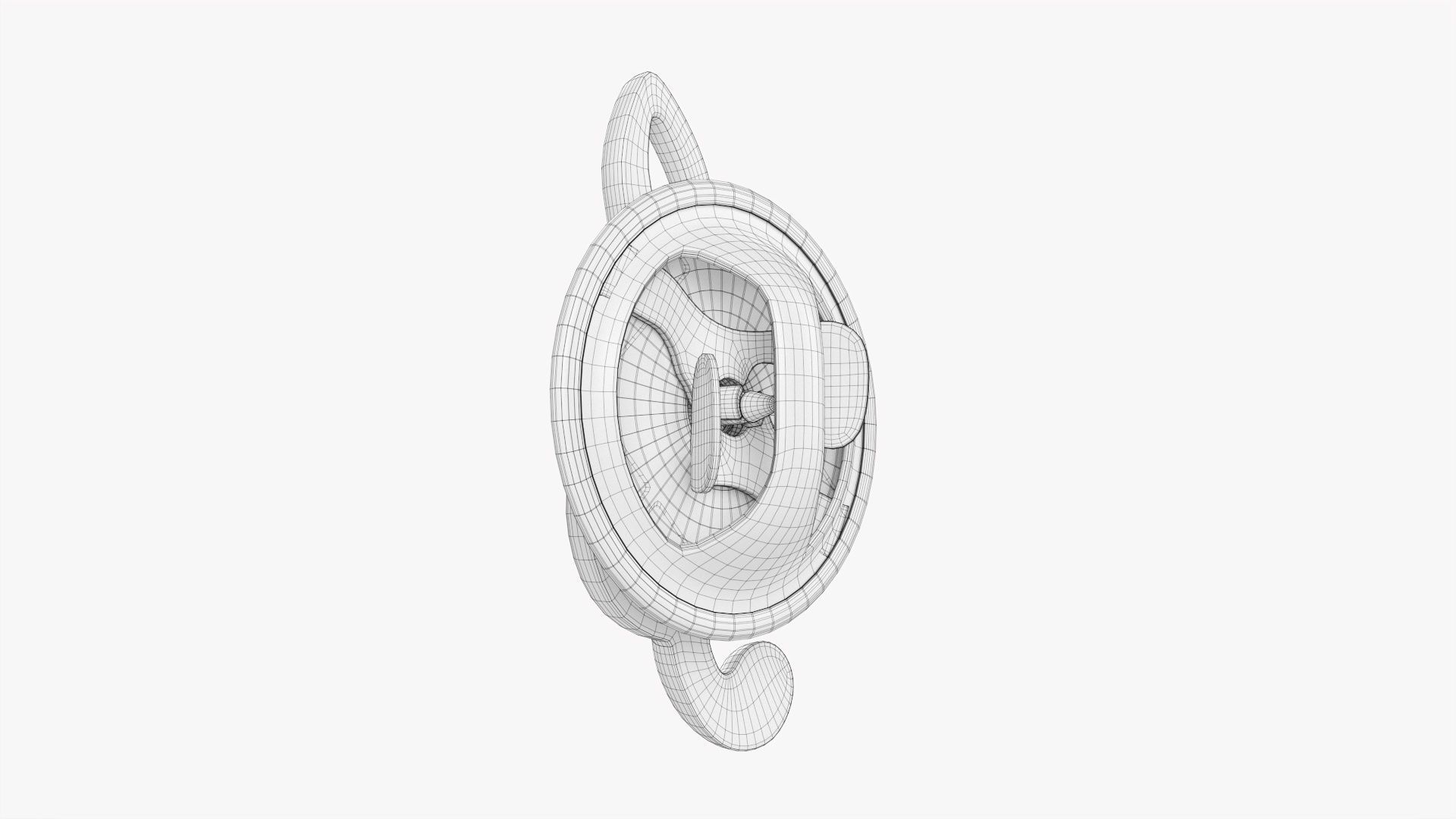 Music clef pin 3D model_7