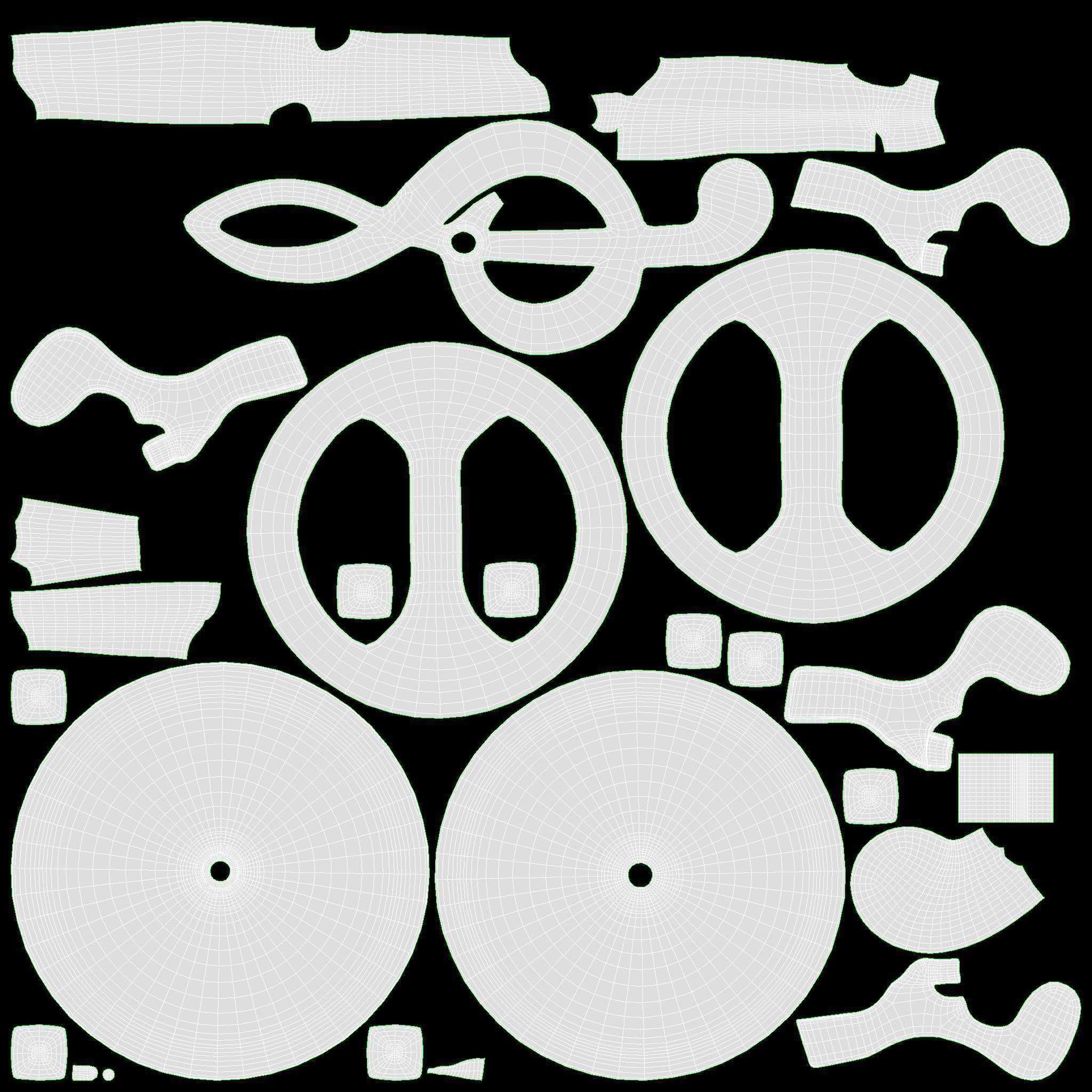 Music clef pin 3D model_13