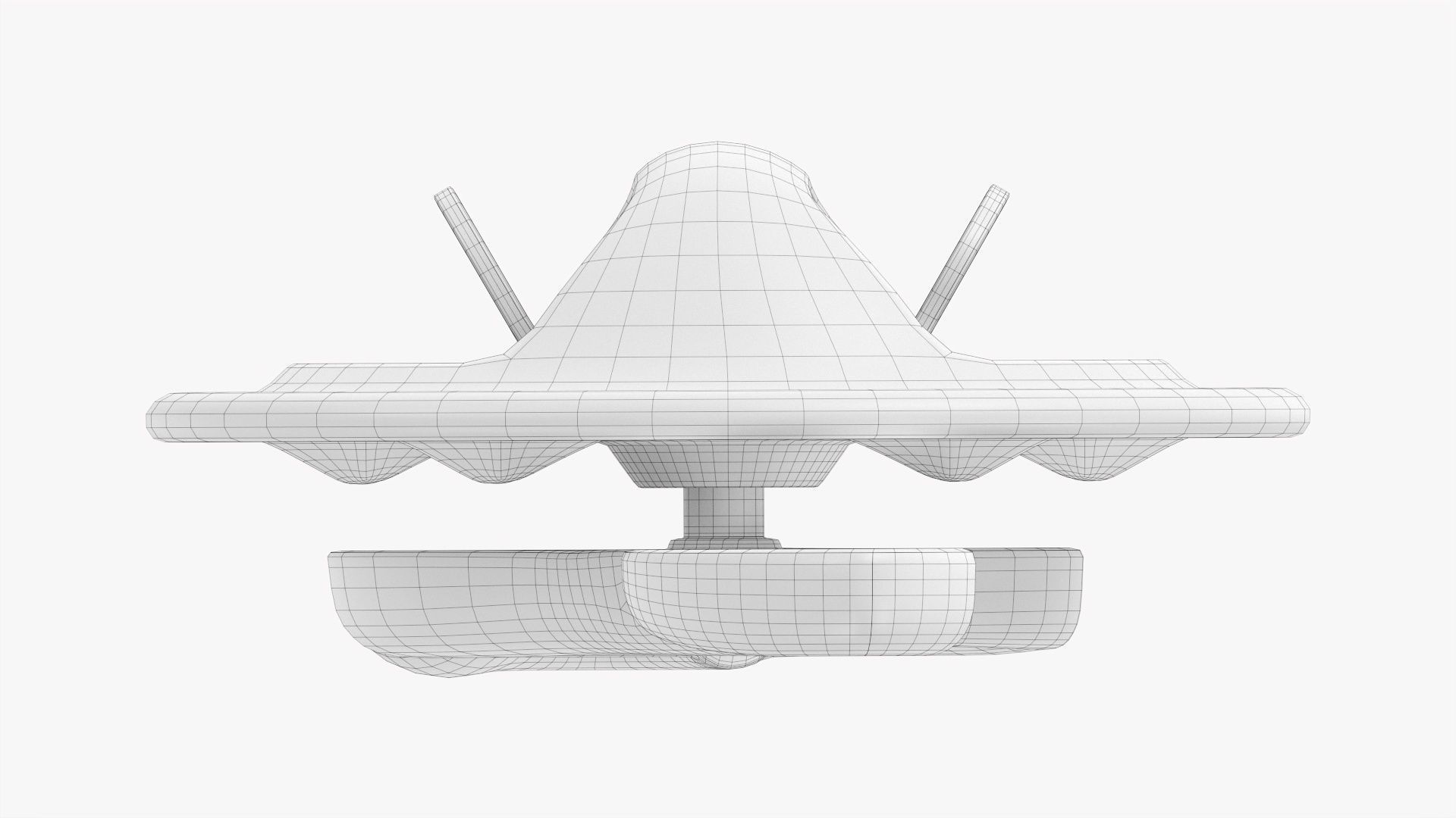 Music clef pin 3D model_11