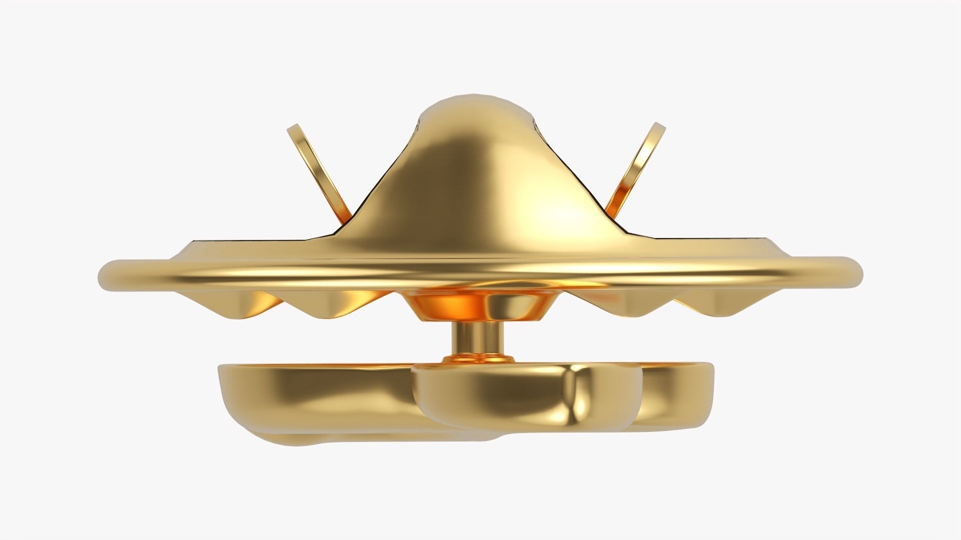 Music clef pin 3D model_5