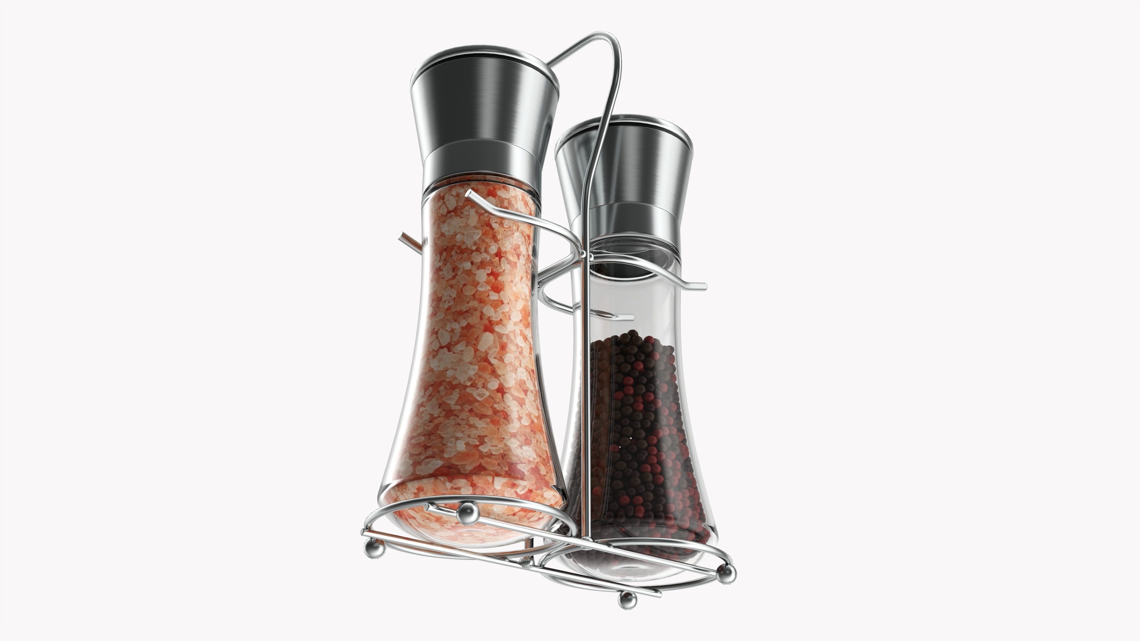 Pepper and salt grinder set 01 3D model_3