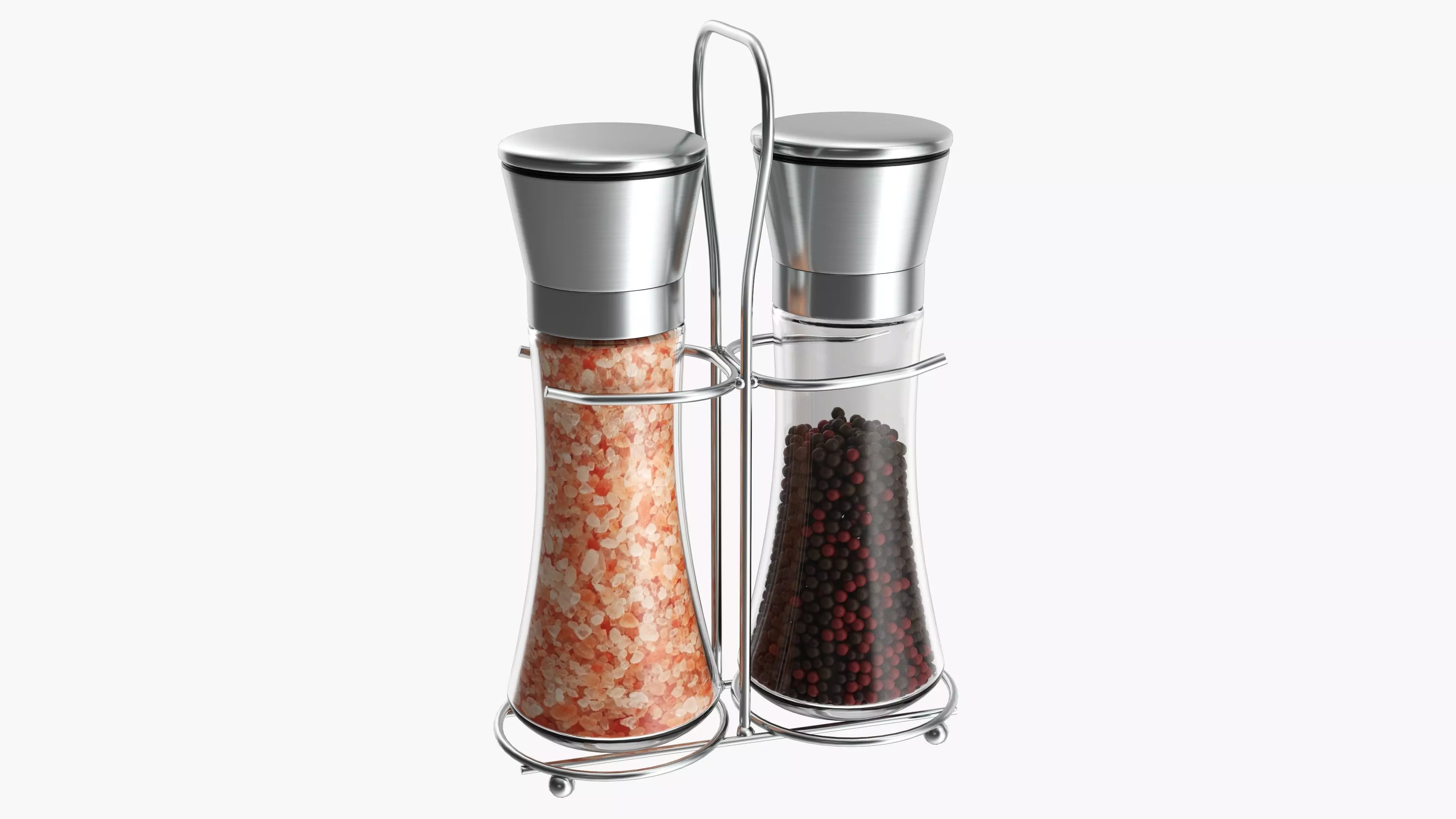 Pepper and salt grinder set 01 3D model_0