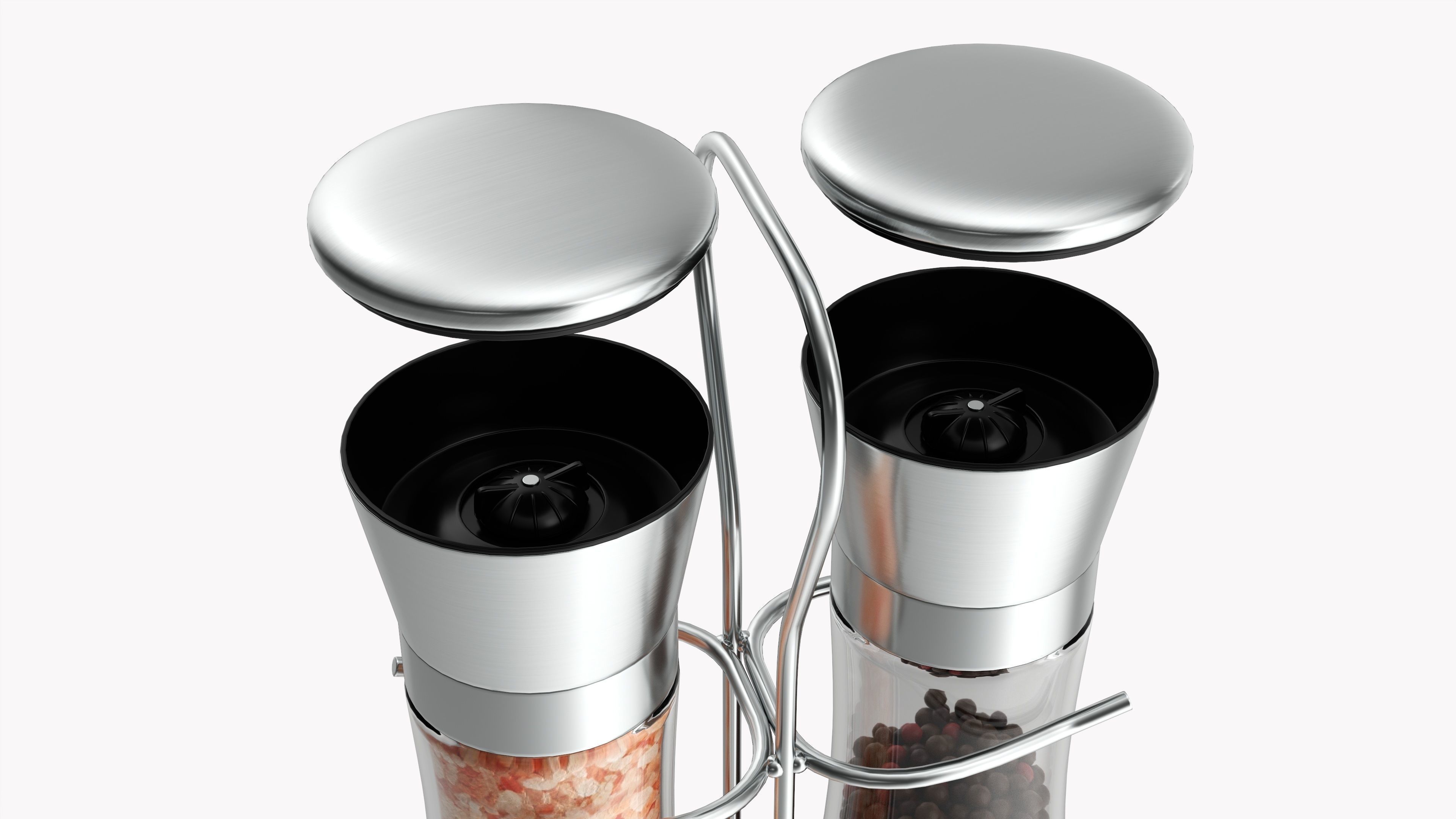 Pepper and salt grinder set 01 3D model_1