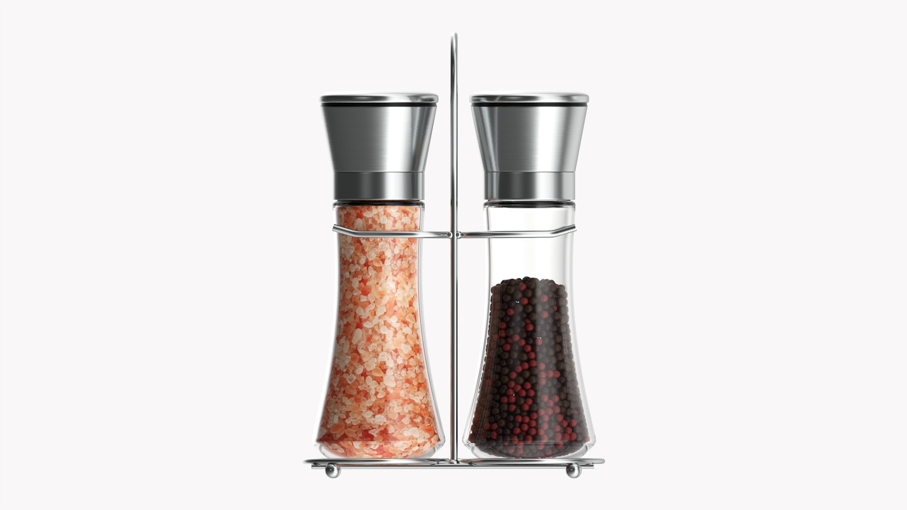 Pepper and salt grinder set 01 3D model_4